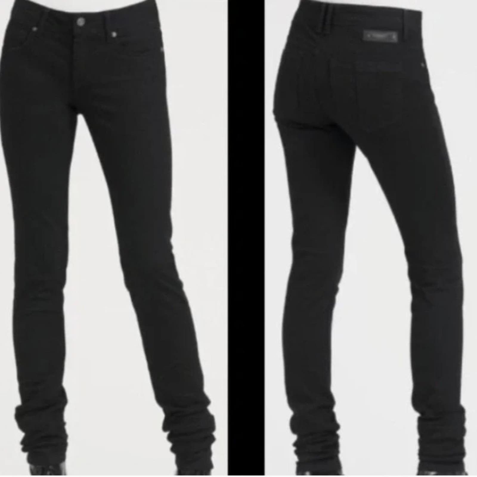 image of Burberry Brit Slim Skinny Black Jeans New With Tags Size 26, Women's