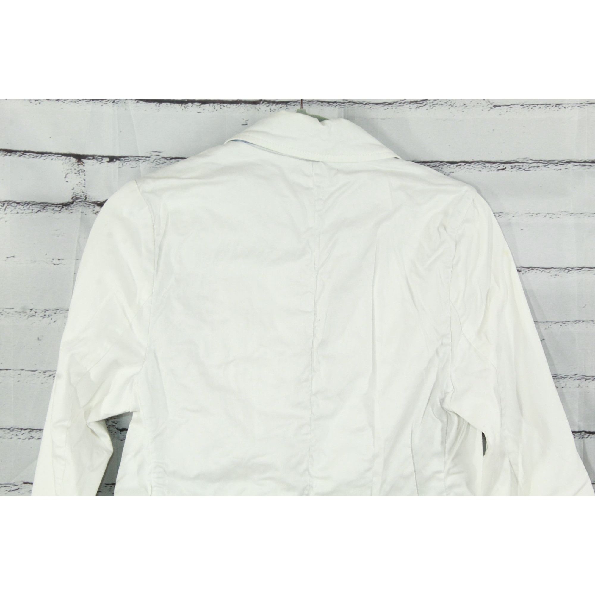 L.L. Bean LL Bean Women’s White Blazer Jacket Cotton Stretch Tailored Size XS / US 0-2 / IT 36-38 - 5 Thumbnail