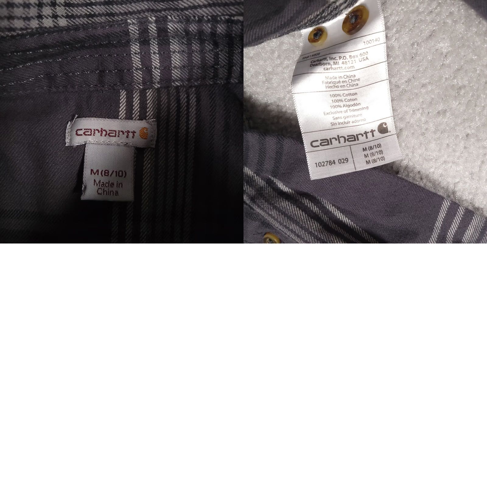 Carhartt VINTAGE Carhartt Pullover Plaid 1/2 Button Collared Shirt Women's Medium Gray Size M / US 6-8 / IT 42-44 - 9 Thumbnail