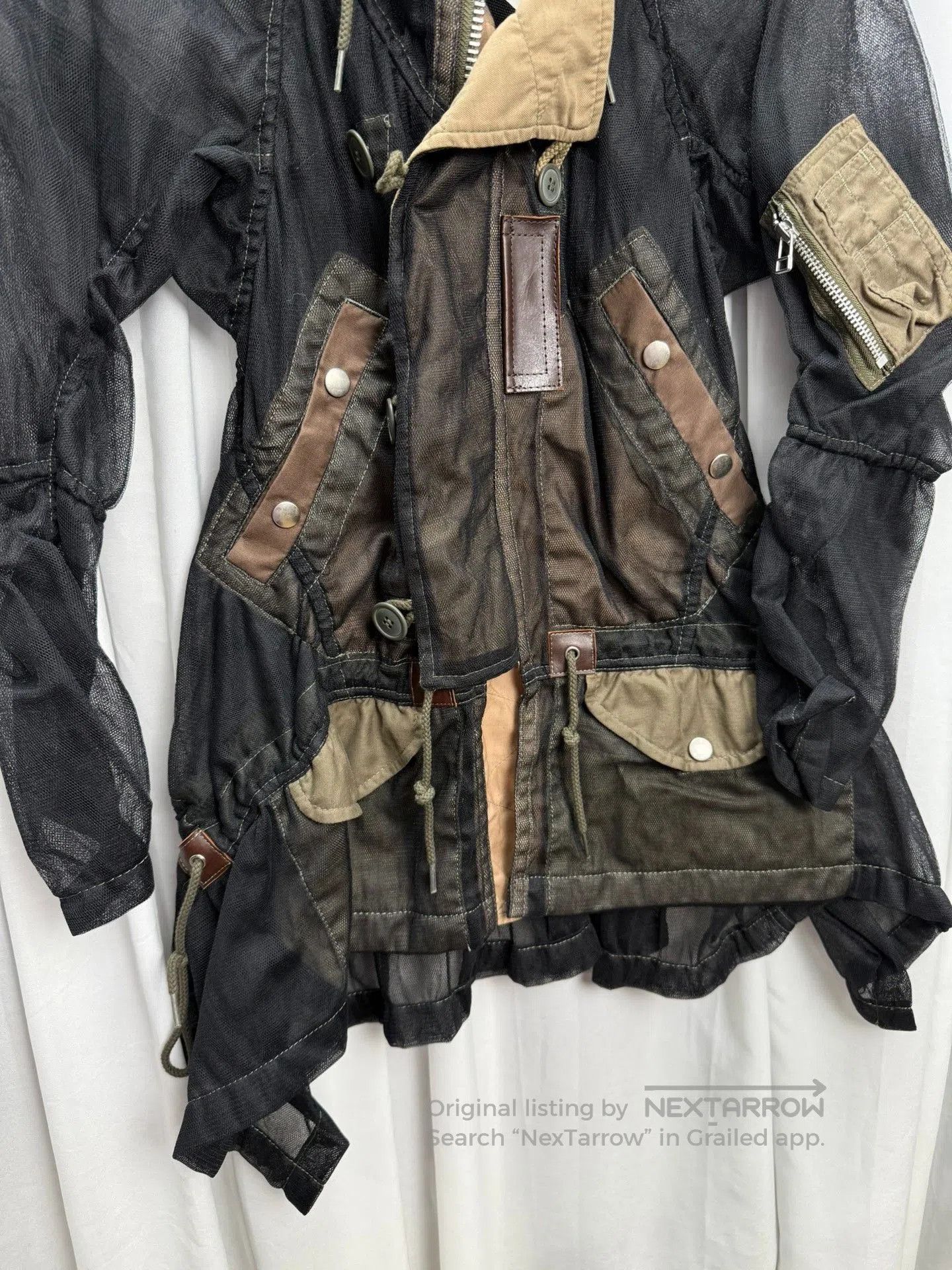 Junya Watanabe Junya Watanabe Sheer Mesh Military Trench. Size US XS / EU 42 / 0 - 6 Thumbnail