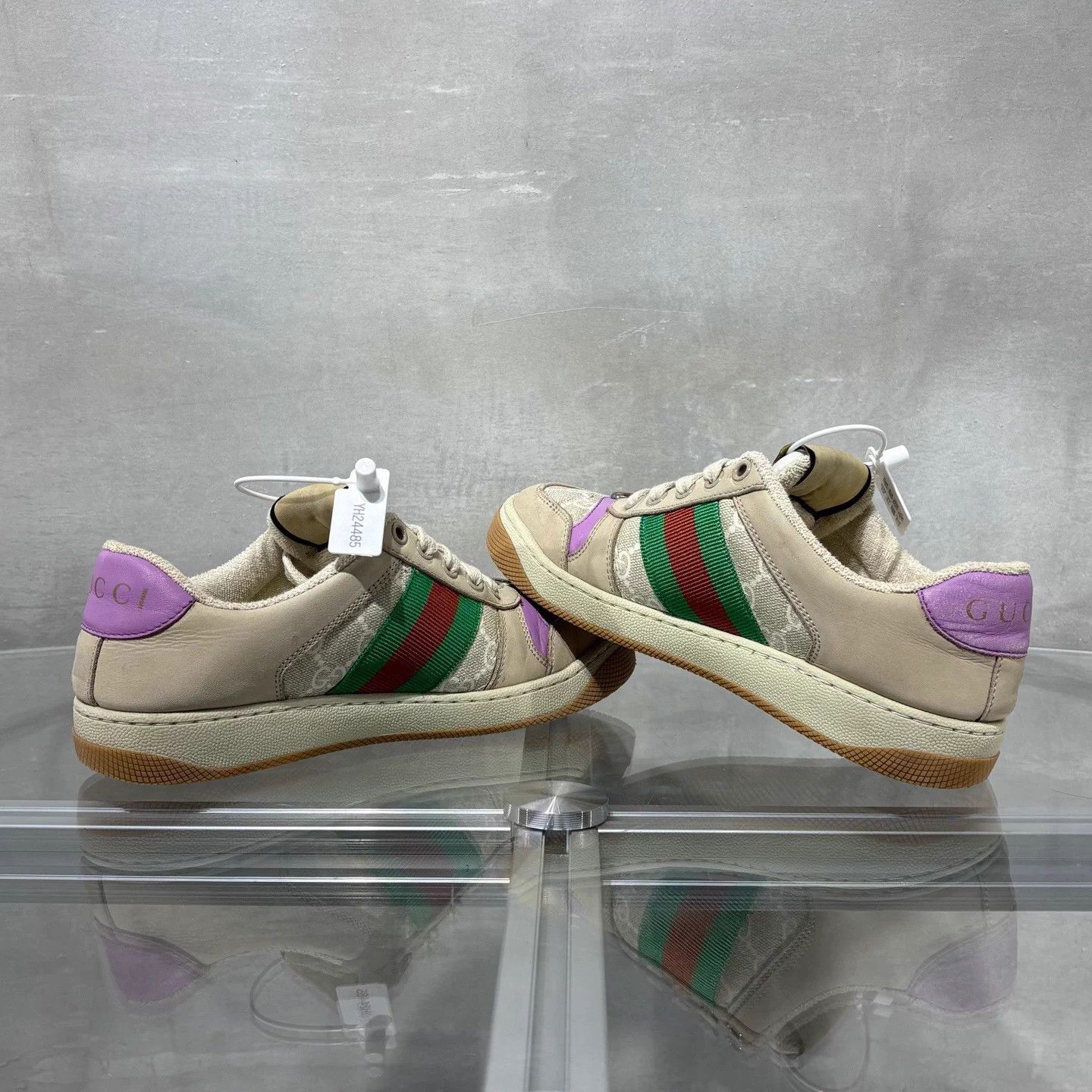 Gucci Gucci Rhyton Beige Leather Sneakers EUR 35.5 Size US 5.5 / IT 35.5 - 5 Thumbnail