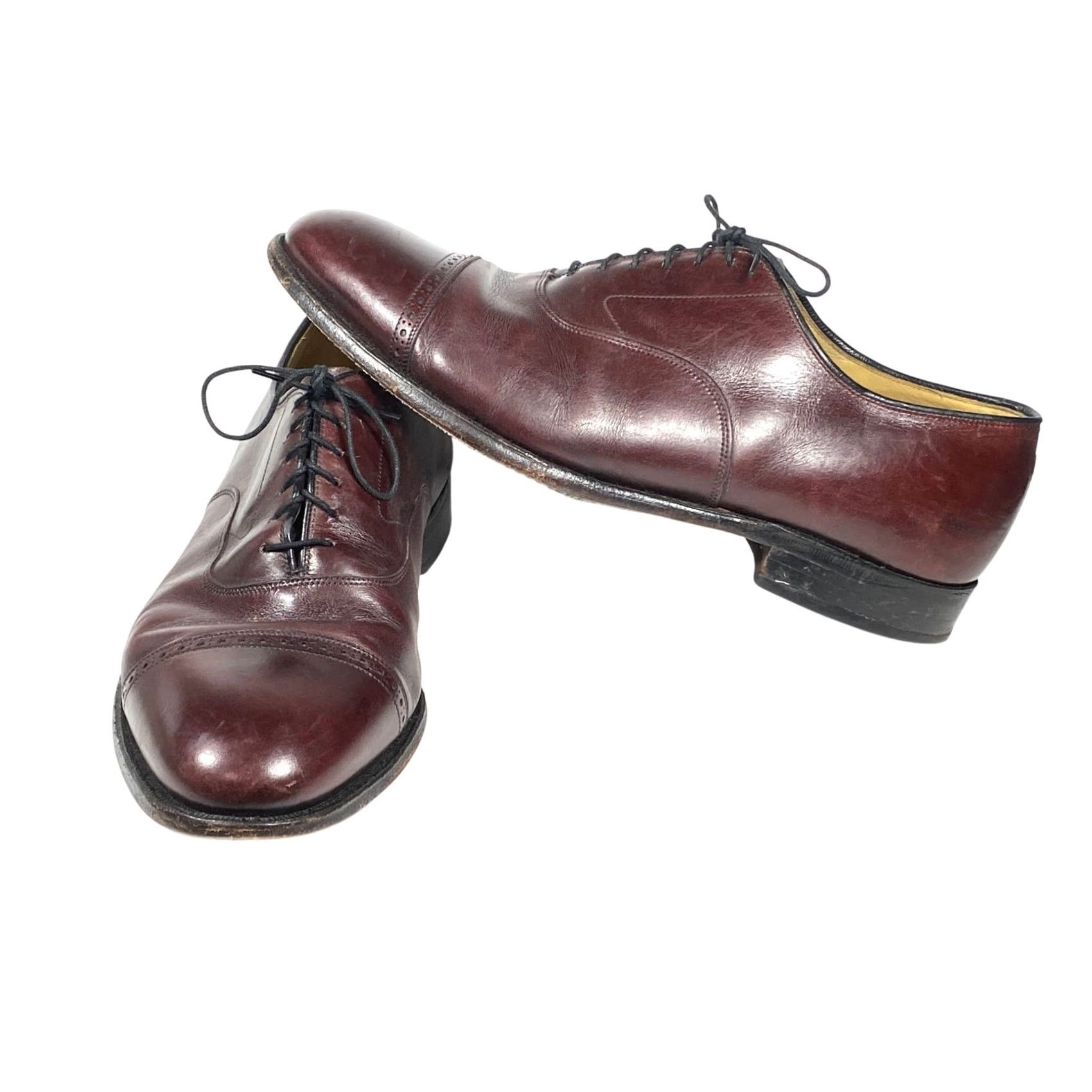 Johnston & Murphy Johnston & Murphy Oxford Dress Shoes Lace-Up Mens 11 M Brown Leather Cap Toe Shoes Mens Brown Oxford Leather Cap Toe in Good used condition Size ONE SIZE - 2 Thumbnail