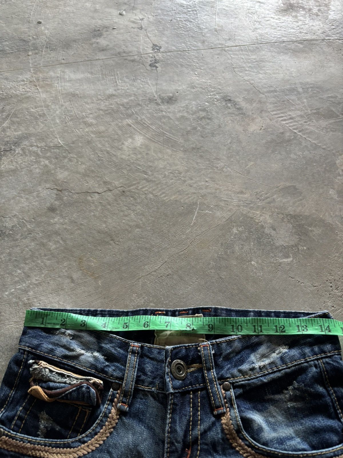 If Six Was Nine LOLITA flare up western style washed distressed japanese Size US 27 - 19 Thumbnail
