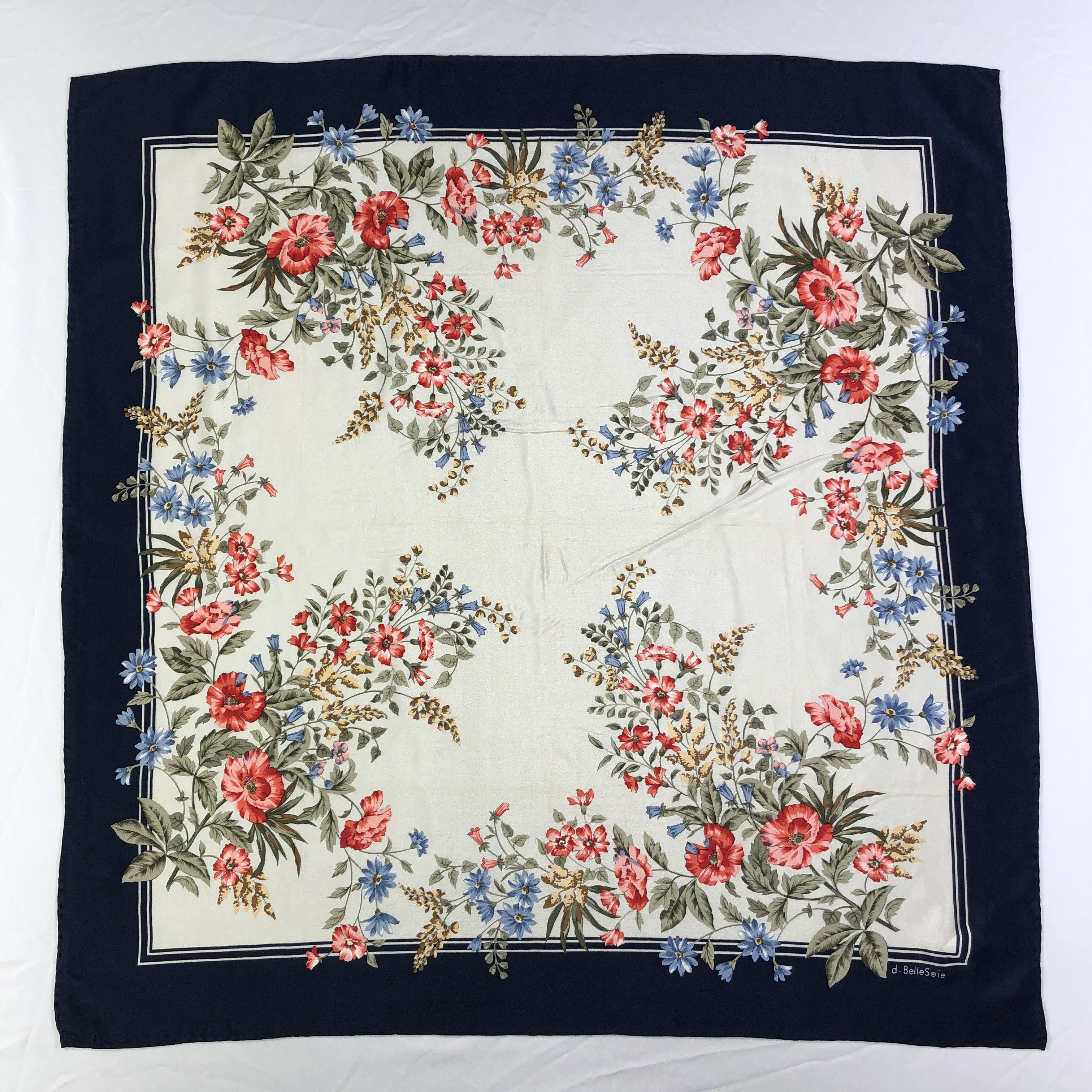 Vintage Vintage D.Bellesoie Silk Scarf Size ONE SIZE - 2 Thumbnail
