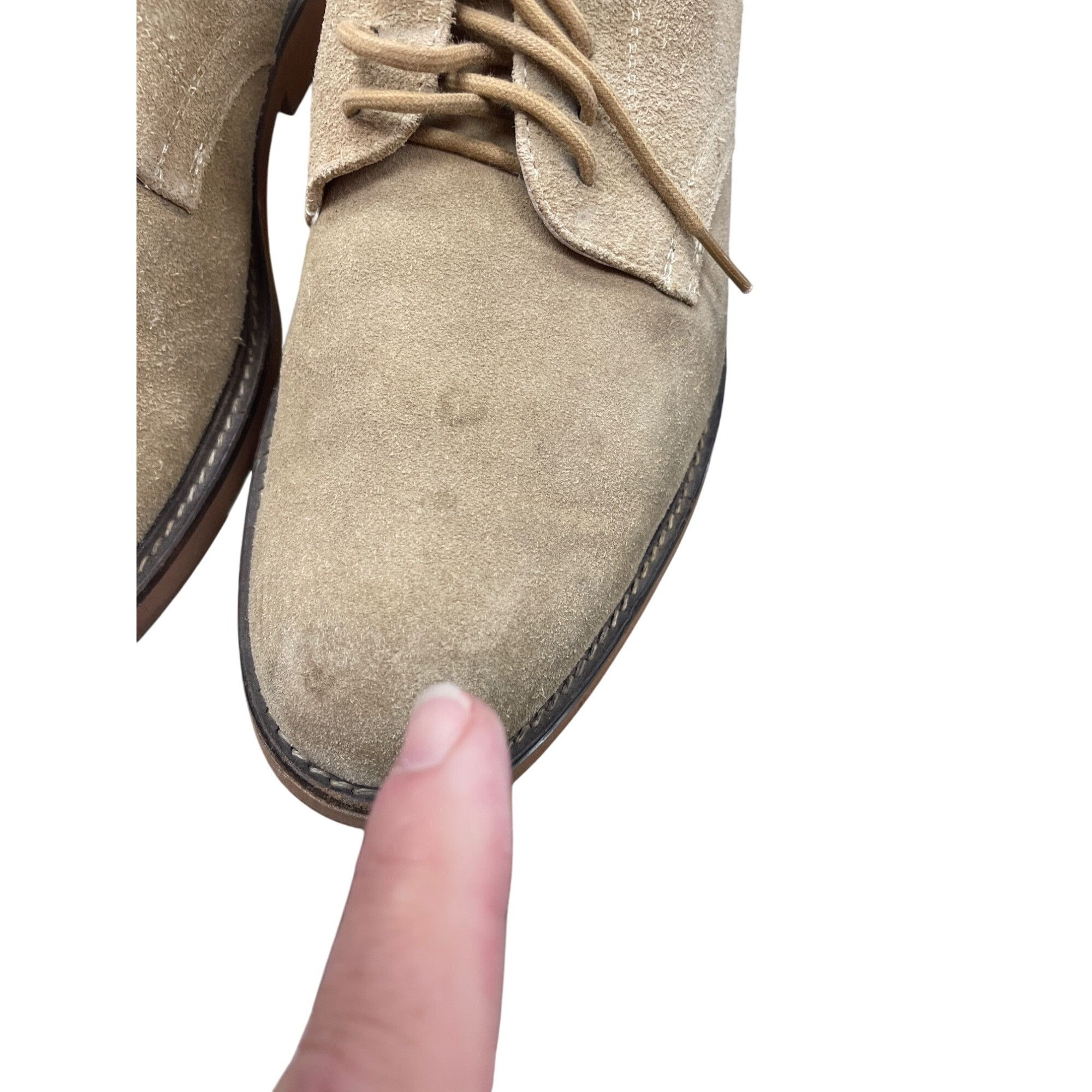 Other David Wilson Mens tan suede Lace-Up Oxfords dress shoes Size Size US 9.5 / EU 42-43 - 10 Thumbnail