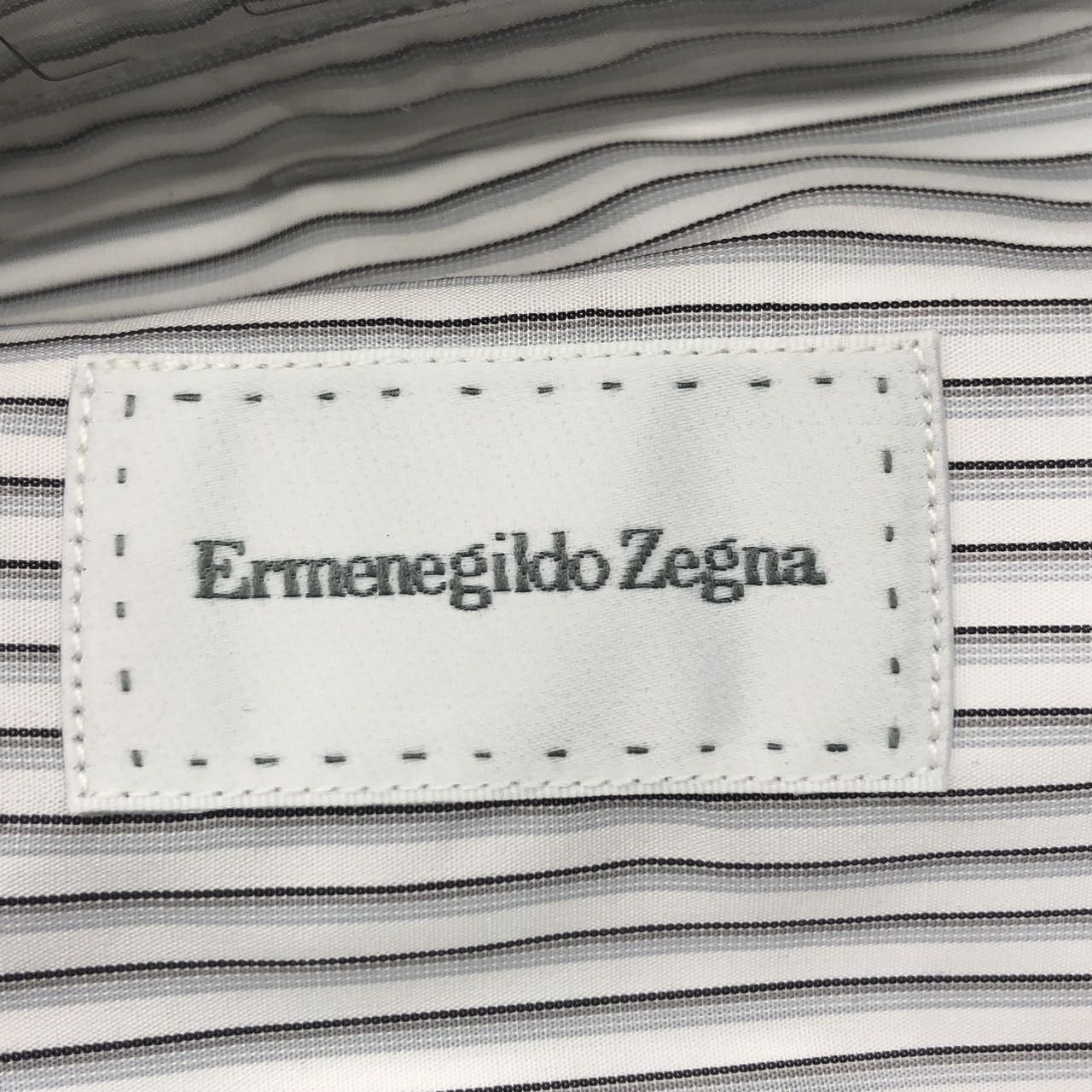 Z Zegna Zegna Striped Button Long Sleeve Shirt K26WX Size US M / EU 48-50 / 2 - 5 Thumbnail