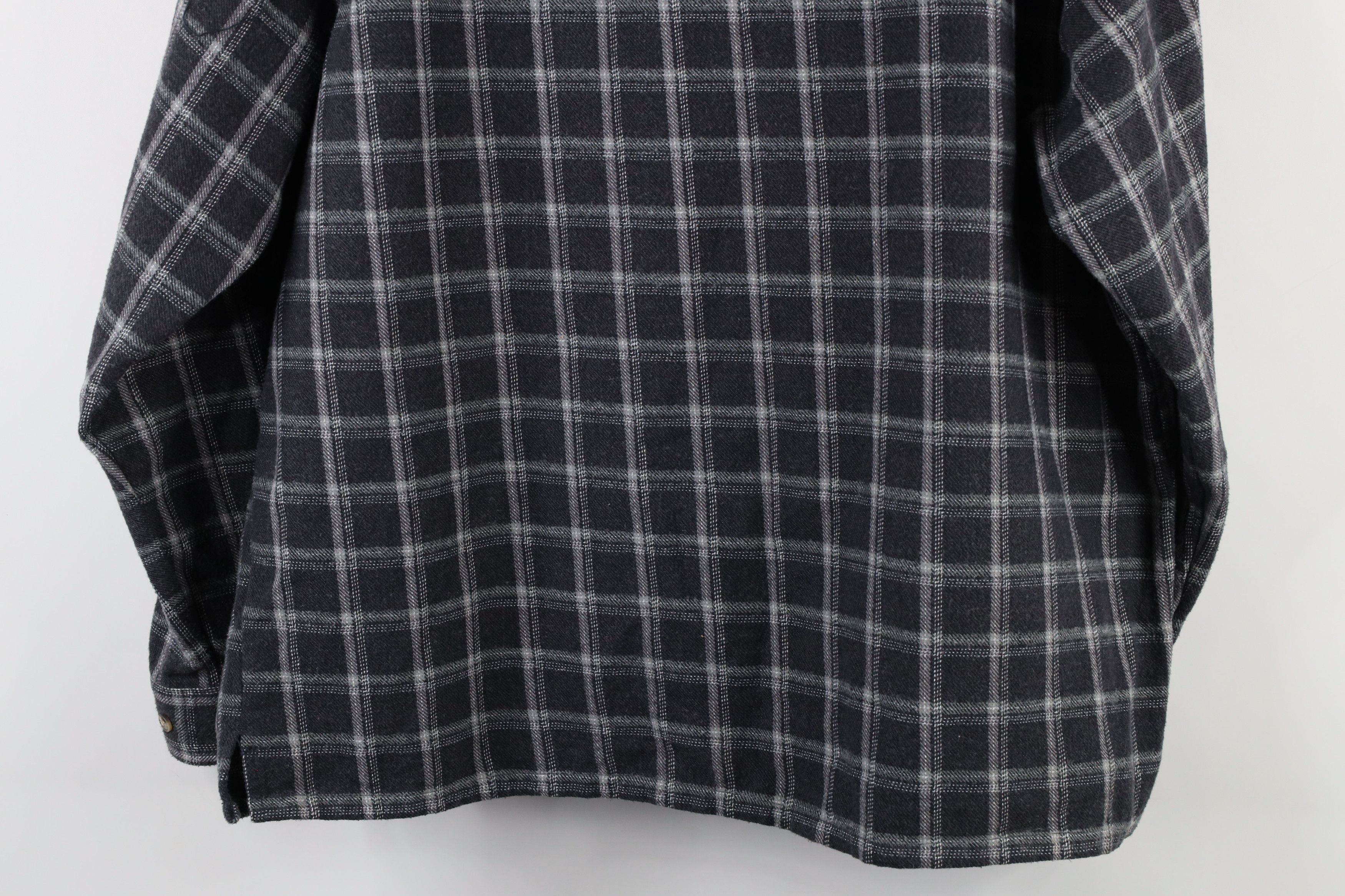 Vintage Vintage 90s Streetwear Zip Flannel Shirt Jacket Jac Shirt Size US L / EU 52-54 / 3 - 13 Thumbnail