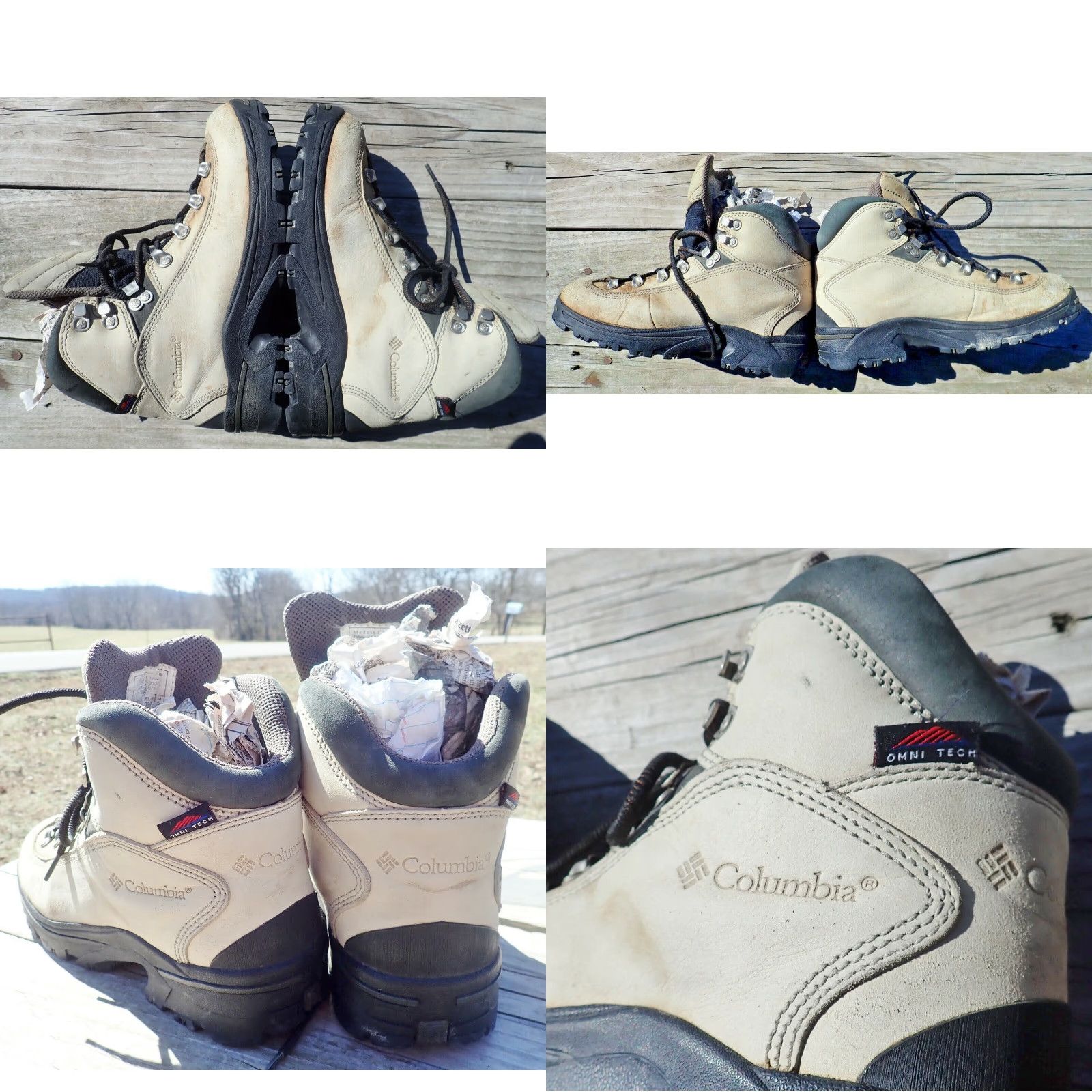 Vintage VINTAGE Columbia Elkridge II Waterproof Hiking Boots Women US 8.5 Beige Omni-Tech 90s Retro Size US 7 / IT 37 - 8 Thumbnail