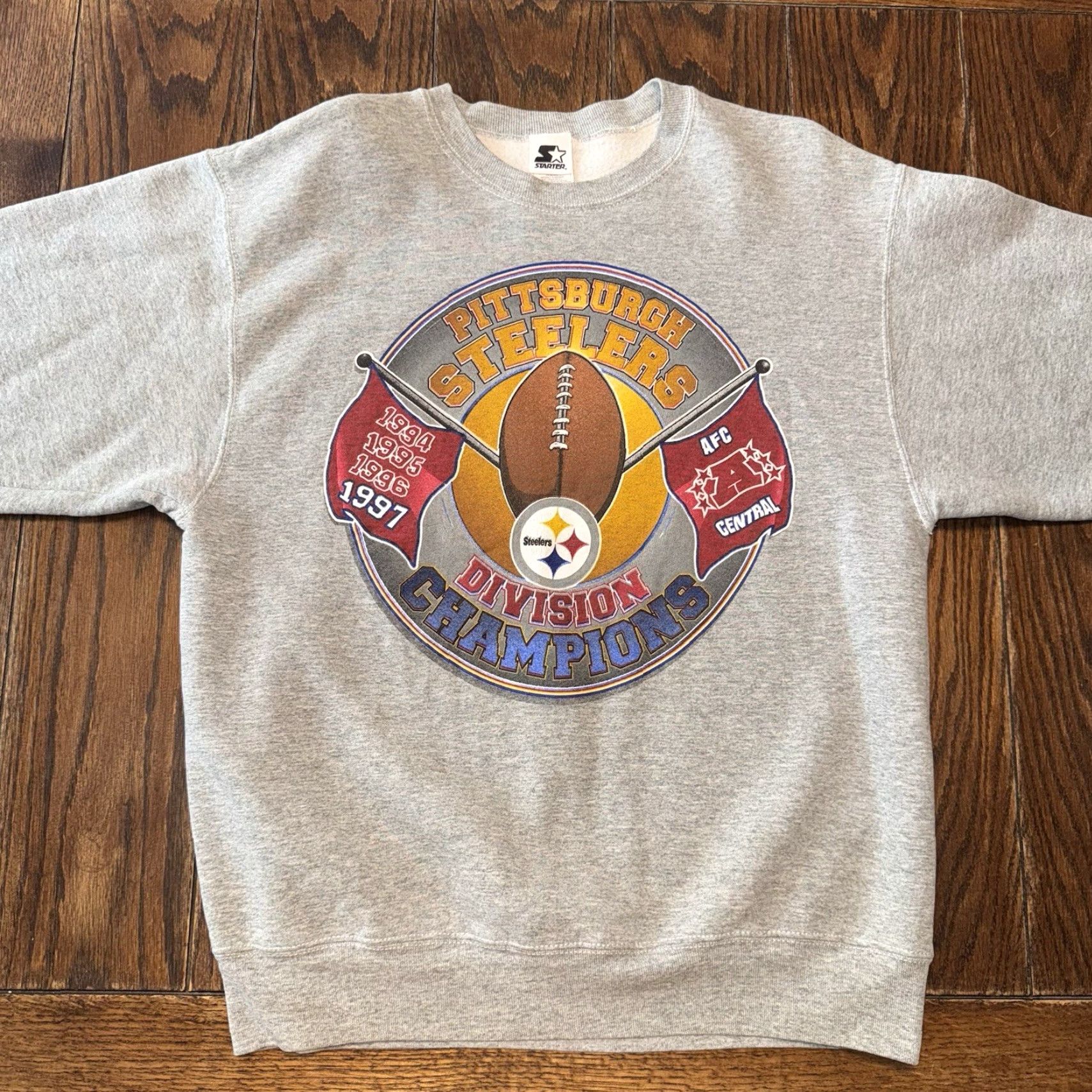 Starter VINTAGE Starter 1997 Steelers NFL Football Pullover Crewneck Sweatshirt Large Size US L / EU 52-54 / 3 - 2 Thumbnail