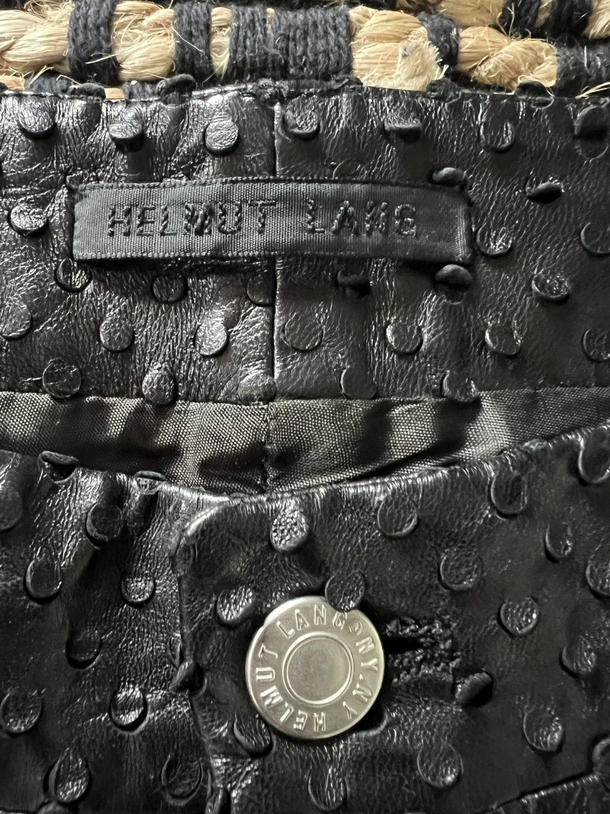 Helmut Lang Helmut Lang SS01 Black Perforated Leather Straight Leg Pants Size US 32 / EU 48 - 4 Thumbnail