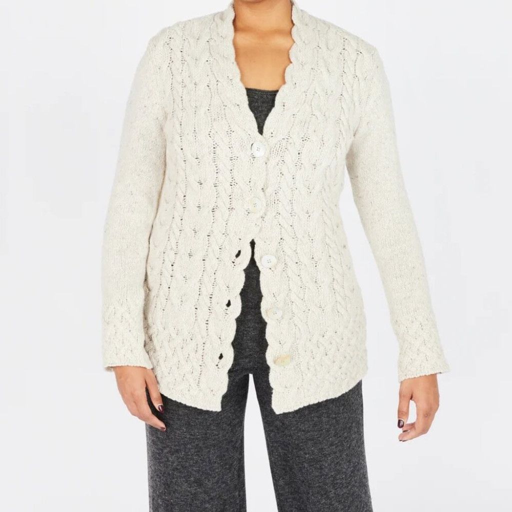 Other IrelandsEye Wool Cashmere Horseshoe Cable Cardigan M Size M / US 6-8 / IT 42-44 - 1 Thumbnail
