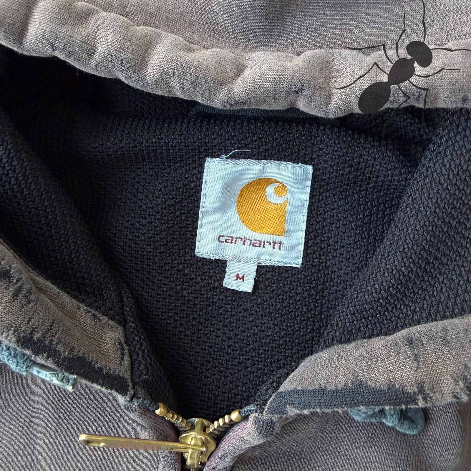 Carhartt × Vintage Carhartt faded black hooded work wear jacket Size US S / EU 44-46 / 1 - 5 Thumbnail