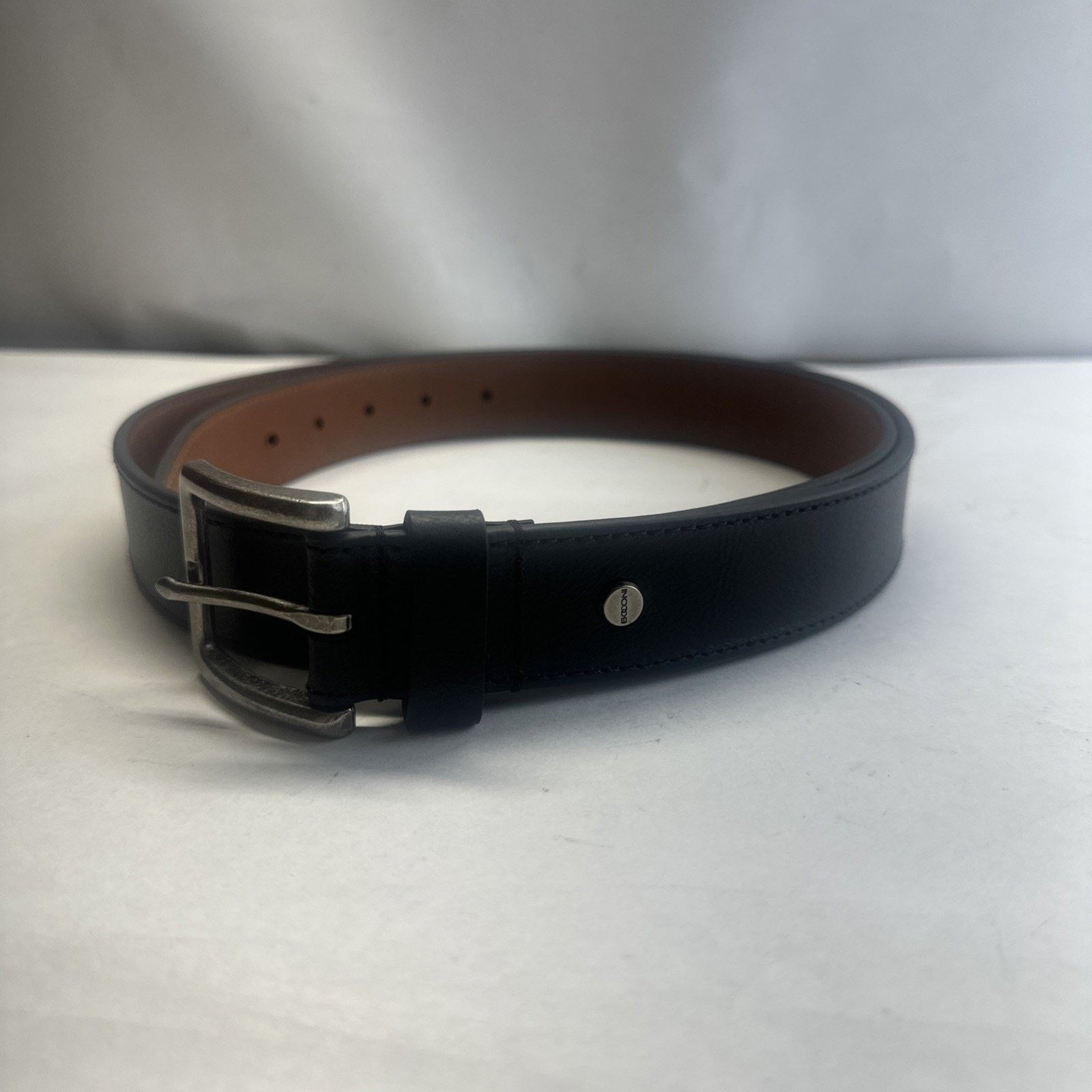 & Other Stories Men's BOCONI Dress Belt Black Leather Nashville Size 44/110 Size 44 - 1 Thumbnail