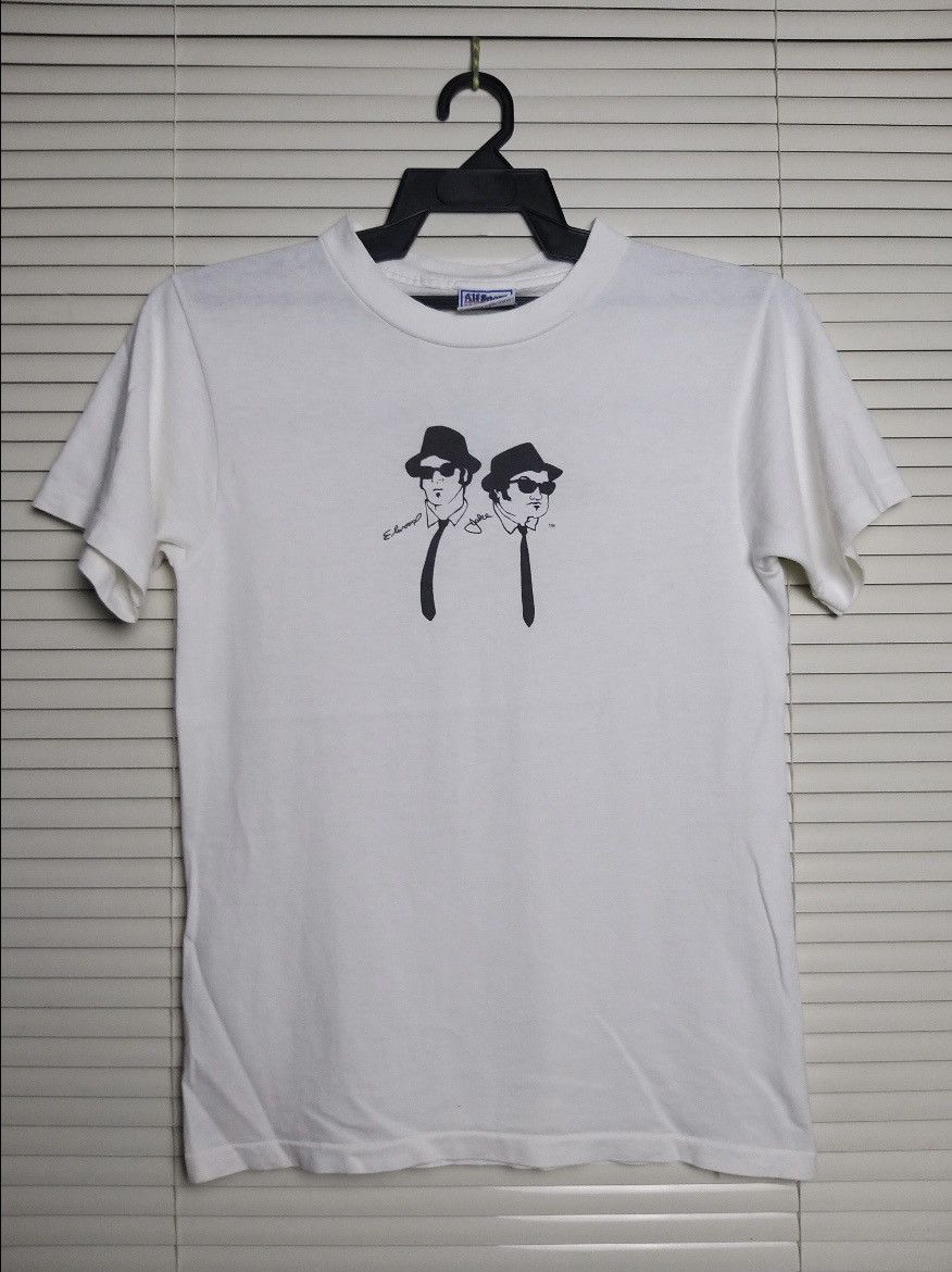 Band Tees VINTAGE 90s THE BLUES BROTHERS "JAKE & ELLWOOD"T SHIRT Size US S / EU 44-46 / 1 - 2 Thumbnail