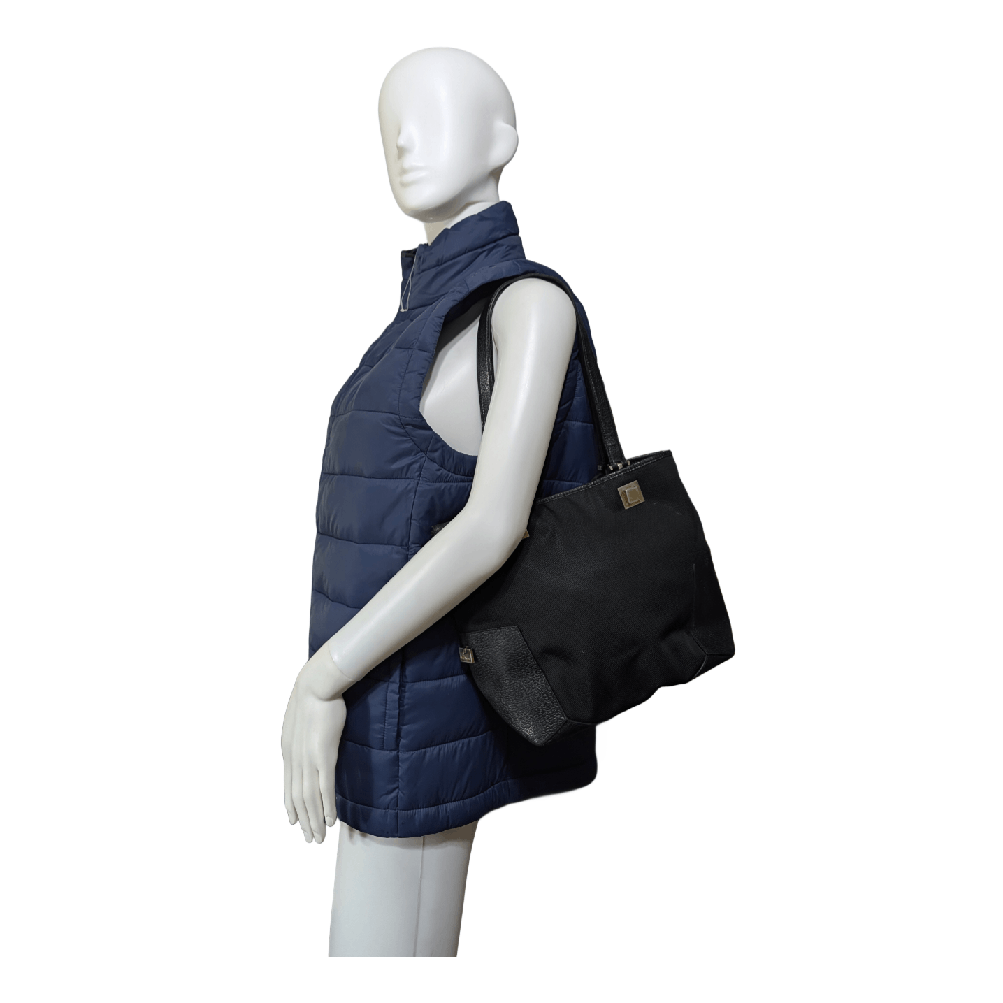 Salvatore Ferragamo B-21 1986 shoulder tote black nylon leather Size ONE SIZE - 8 Thumbnail