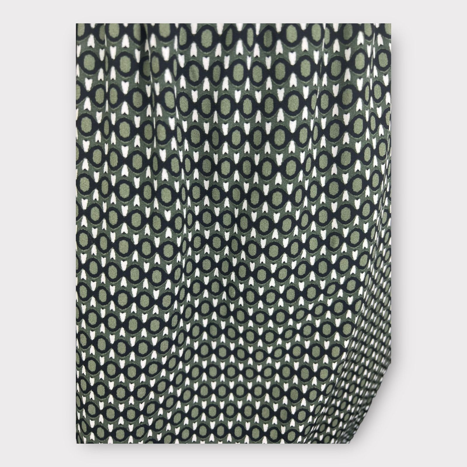 Merona Merona | Olive Green Geometric Print Dress with Pockets Size XS / US 0-2 / IT 36-38 - 7 Thumbnail