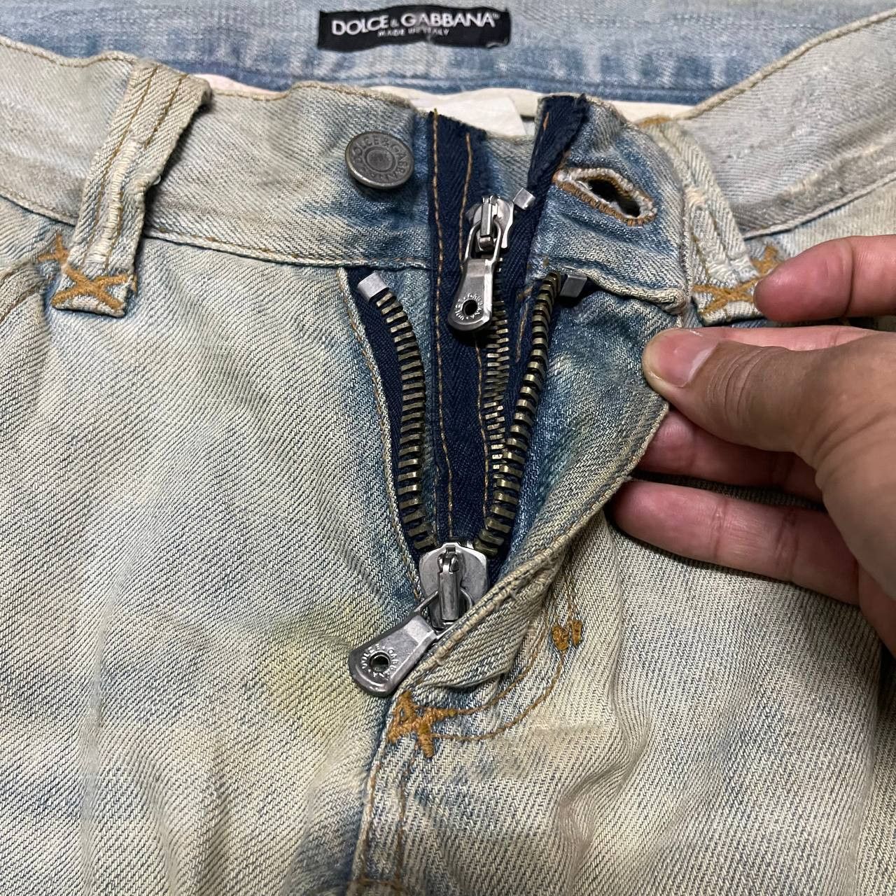 Dolce & Gabbana Vintage Dolce And Gabbana Denim Double Zipper 12 Slim Size US 31 - 10 Thumbnail
