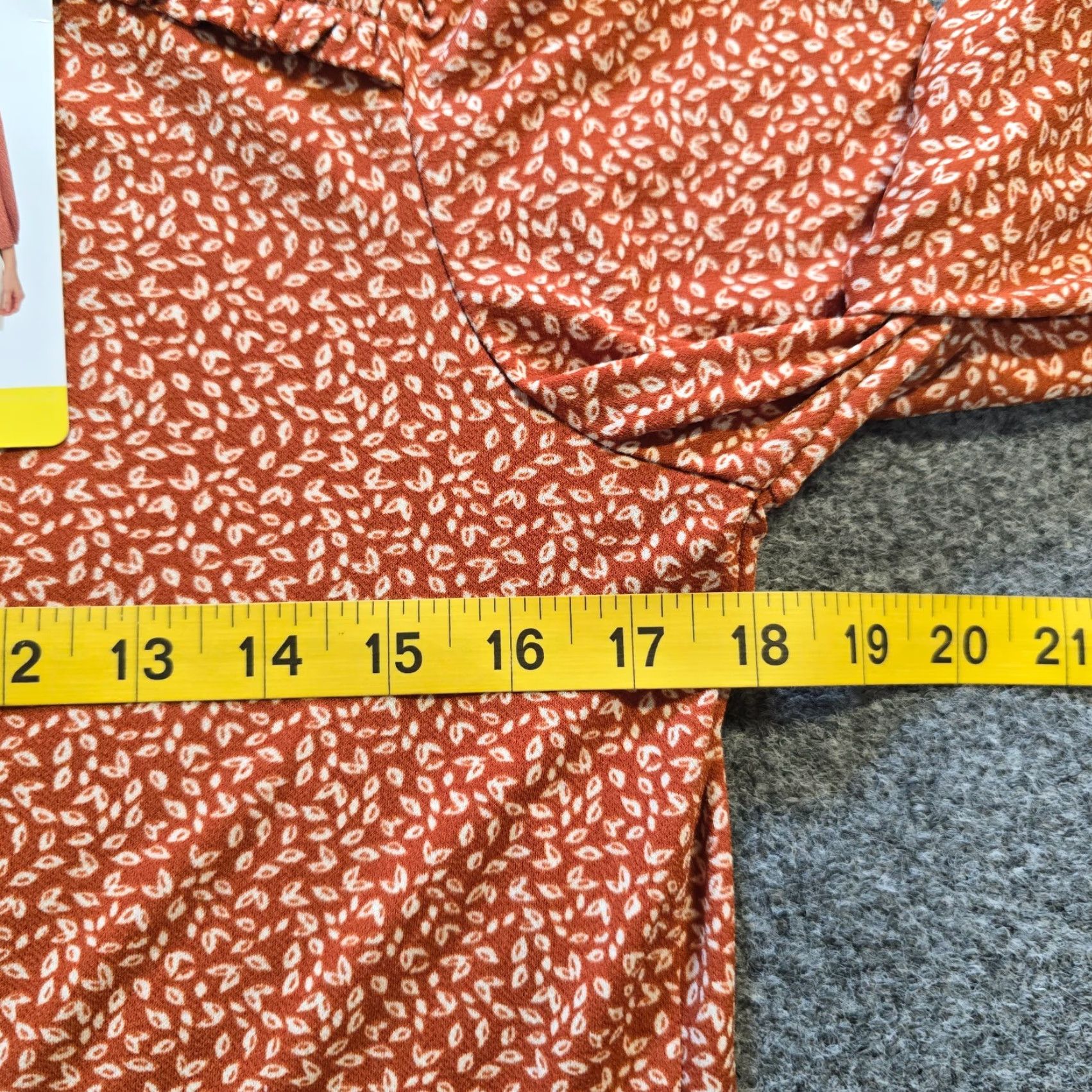 Adrianna Papell Adrianna Papell Blouse Womens Size S Orange 3/4 Sleeve Stretch No Iron Casual Shirt Size S / US 4 / IT 40 - 6 Thumbnail