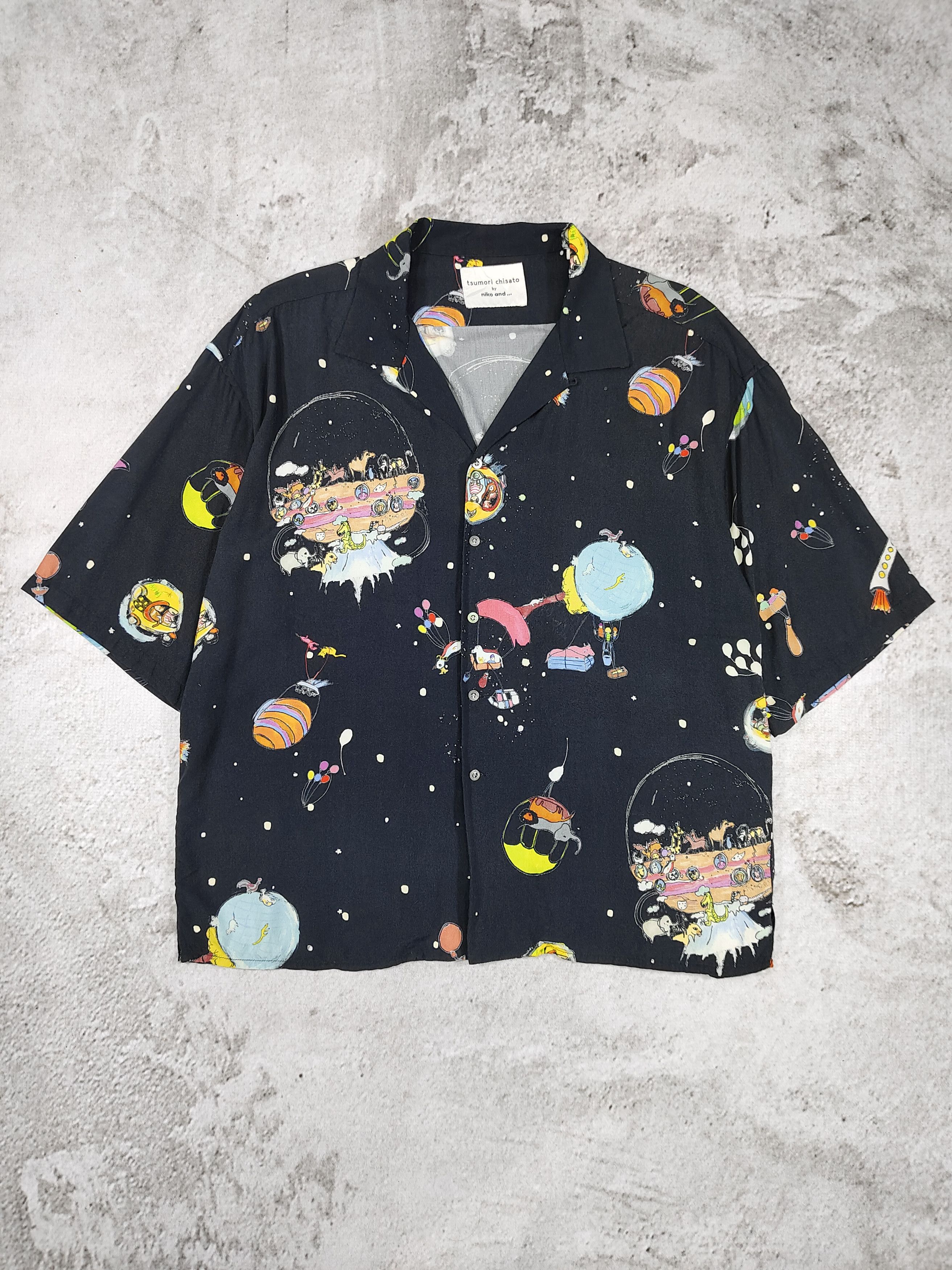 Tsumori Chisato Tsumori Chisato by Niko and🇯🇵Space Art Graphic Rayon Shirt Size US M / EU 48-50 / 2 - 1 Thumbnail