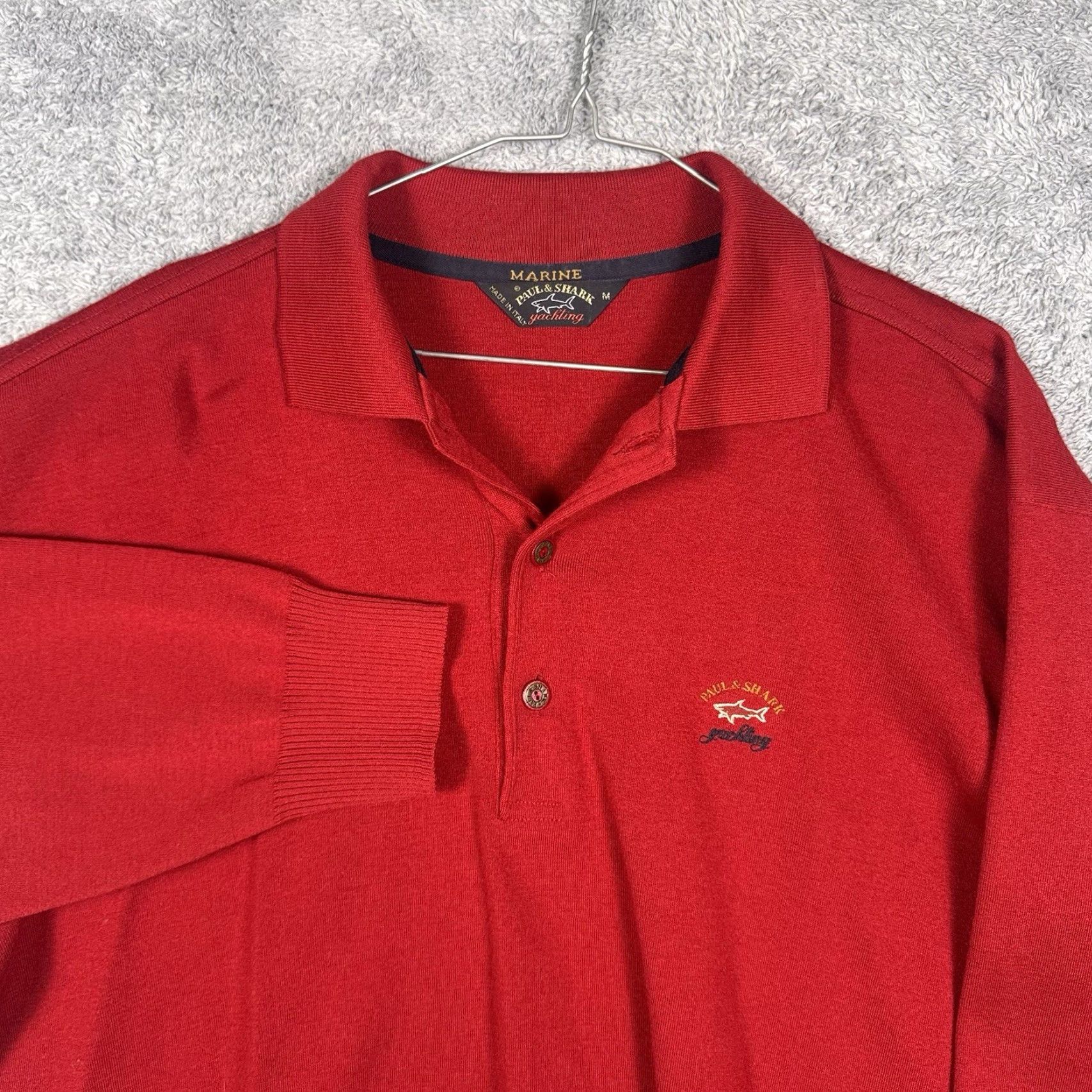 Paul & Shark VINTAGE Paul Shark Yachting Polo Sweater Mens M Italy Made Knit Wool Pullover Jumper Size US M / EU 48-50 / 2 - 4 Thumbnail