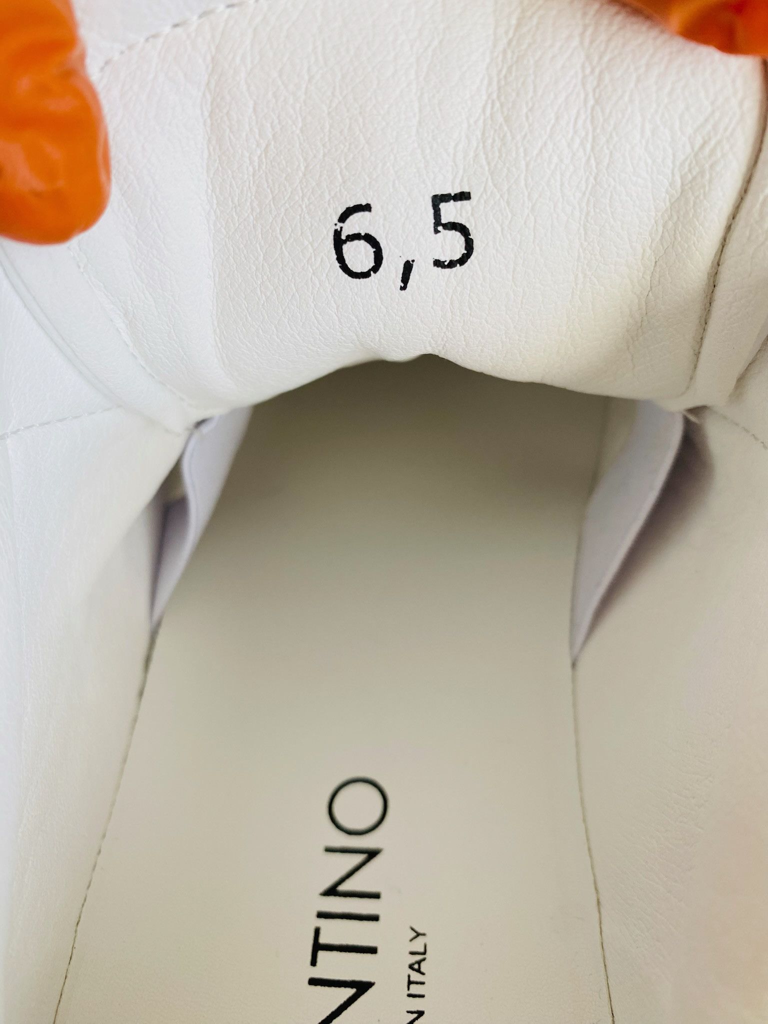 Mario Valentino Mario Valentino White Leather Logo Band Sneakers Size US 6.5 / IT 36.5 - 4 Thumbnail