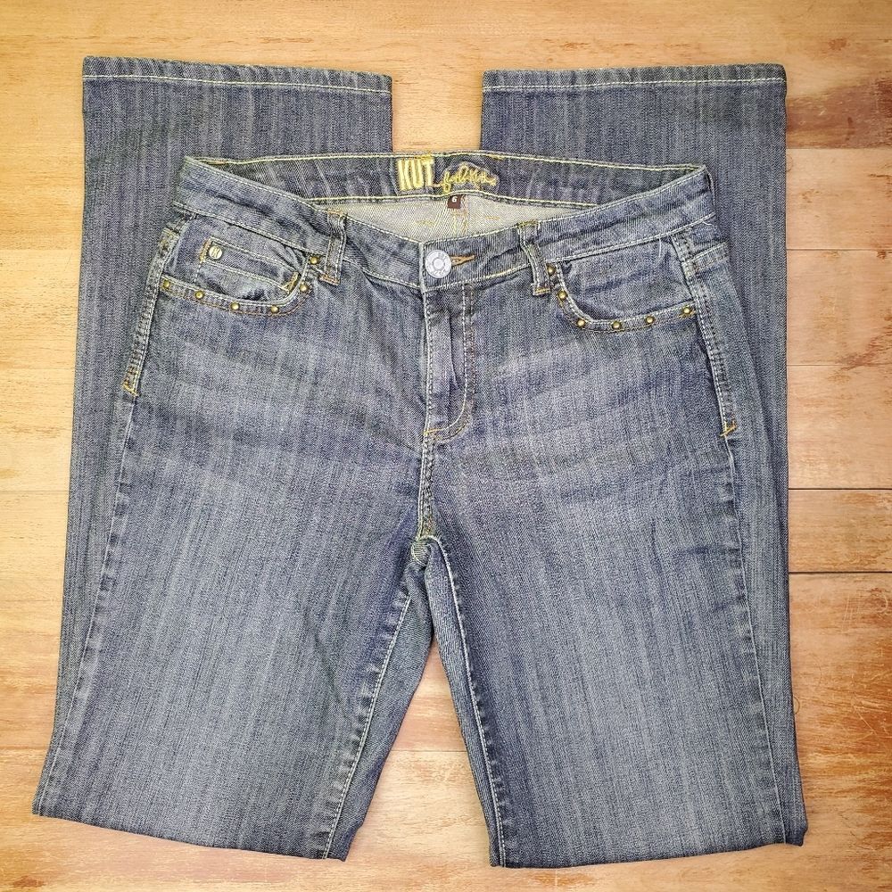 Other Kut from the Kloth Bootcut Studded Jeans 6 Medium Dark Wash Size 28" / US 6 / IT 42 - 1 Thumbnail