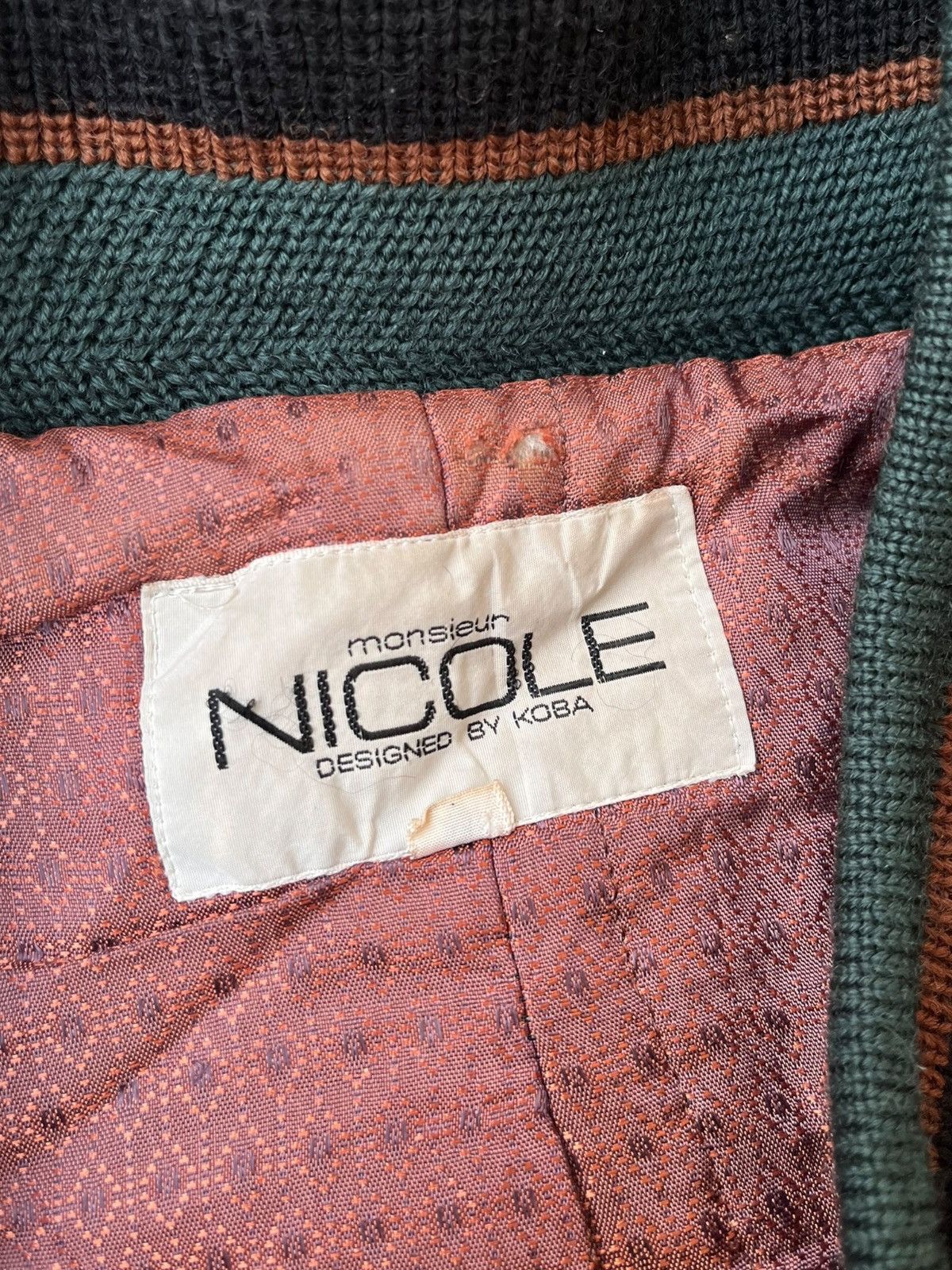 Japanese Brand Vintage nicole monsieur leather wool jacket Size US XL / EU 56 / 4 - 12 Thumbnail