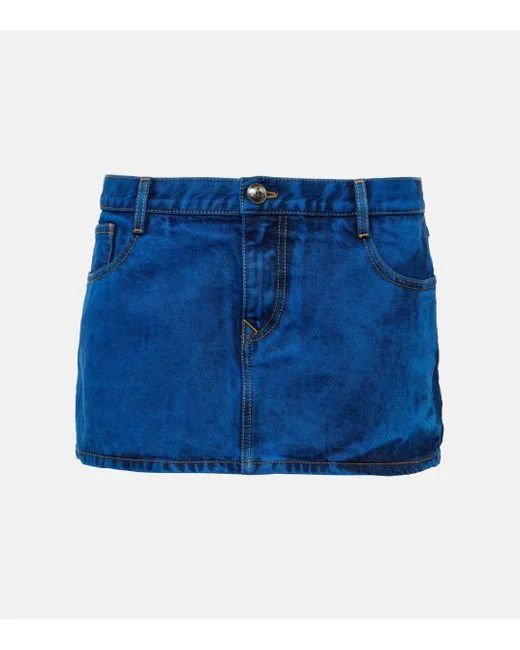 Vivienne Westwood o1s22i1n0924 Denim Foam Mini Skirt in Blue Size 27" / US 4 / IT 40 - 1 Thumbnail