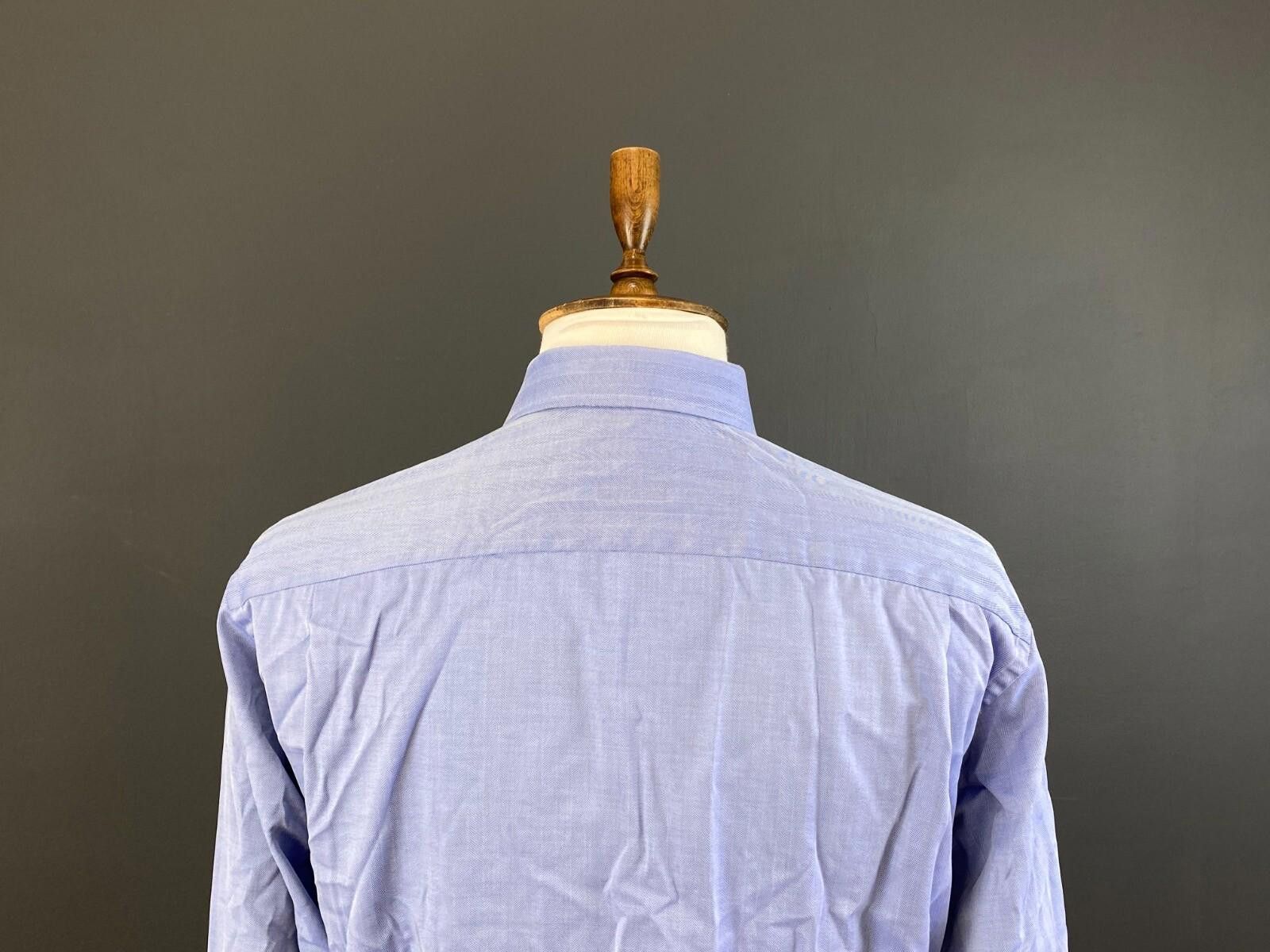 Eton ETON Classic Fit Blue Button Down Dress Shirt Size 41 / 16 Size US M / EU 48-50 / 2 - 8 Thumbnail