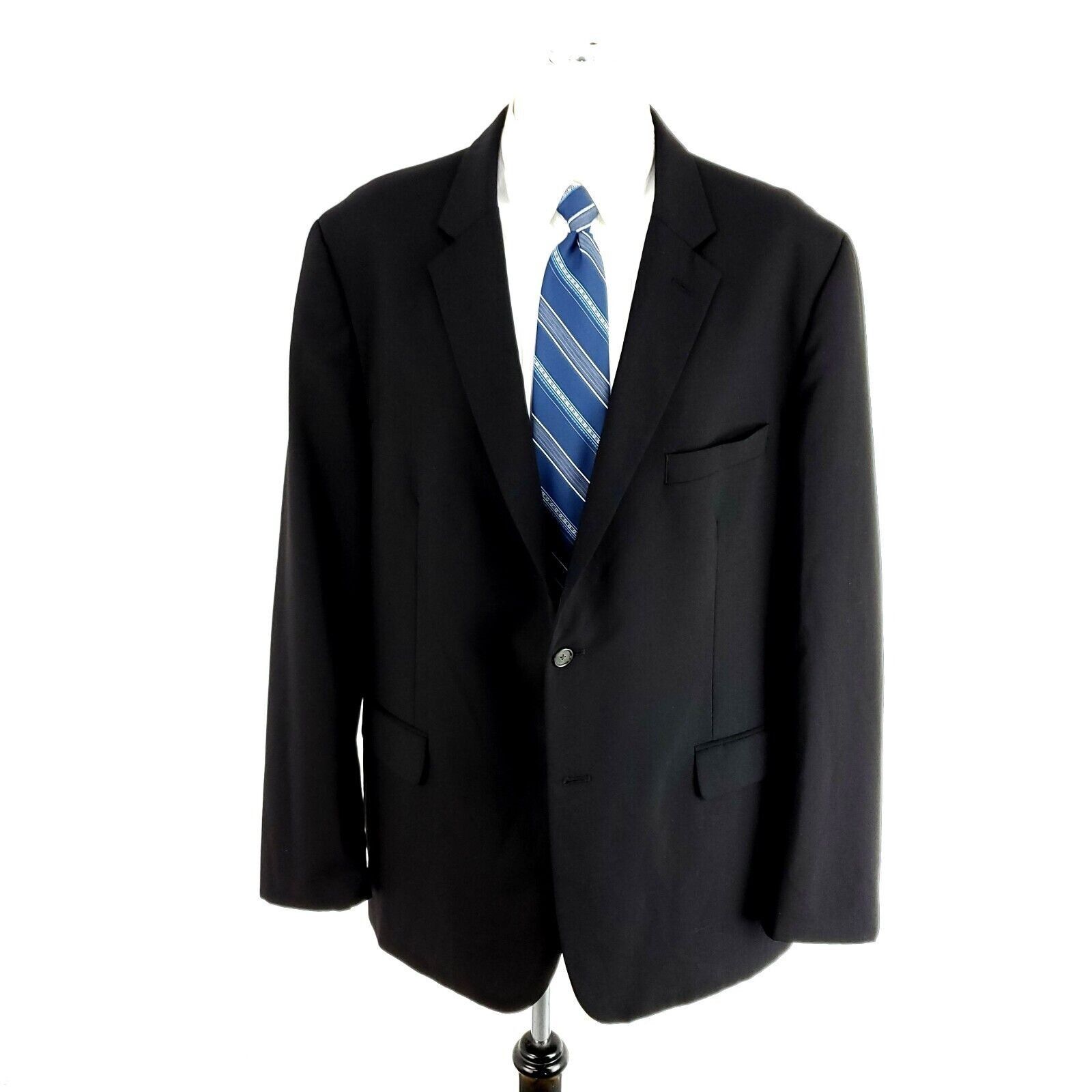 Nautica Nautica Wool Polyester 2 Button Blazer 46L Charcoal Black Ta Size 46L - 3 Thumbnail