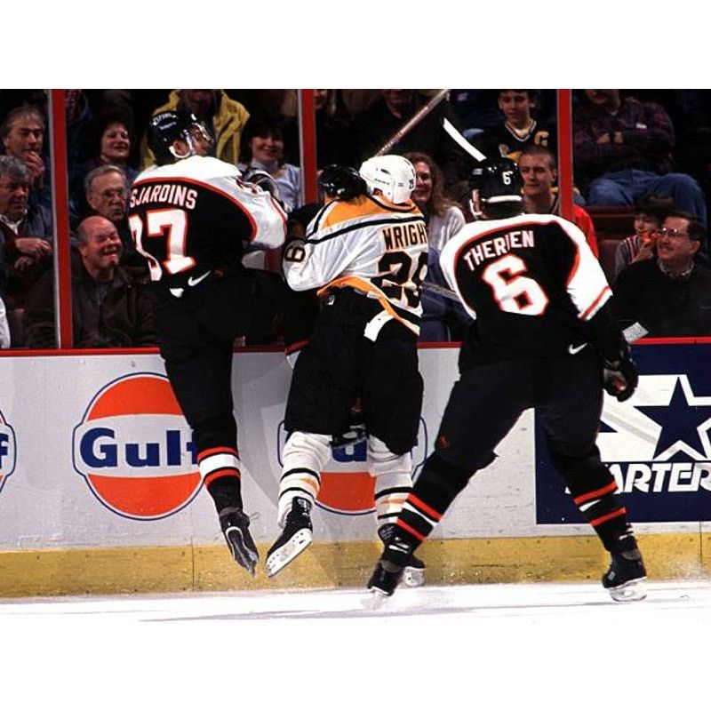 Philadelphia Flyers 90s STARTER jersey L blk 3rd hockey vtg