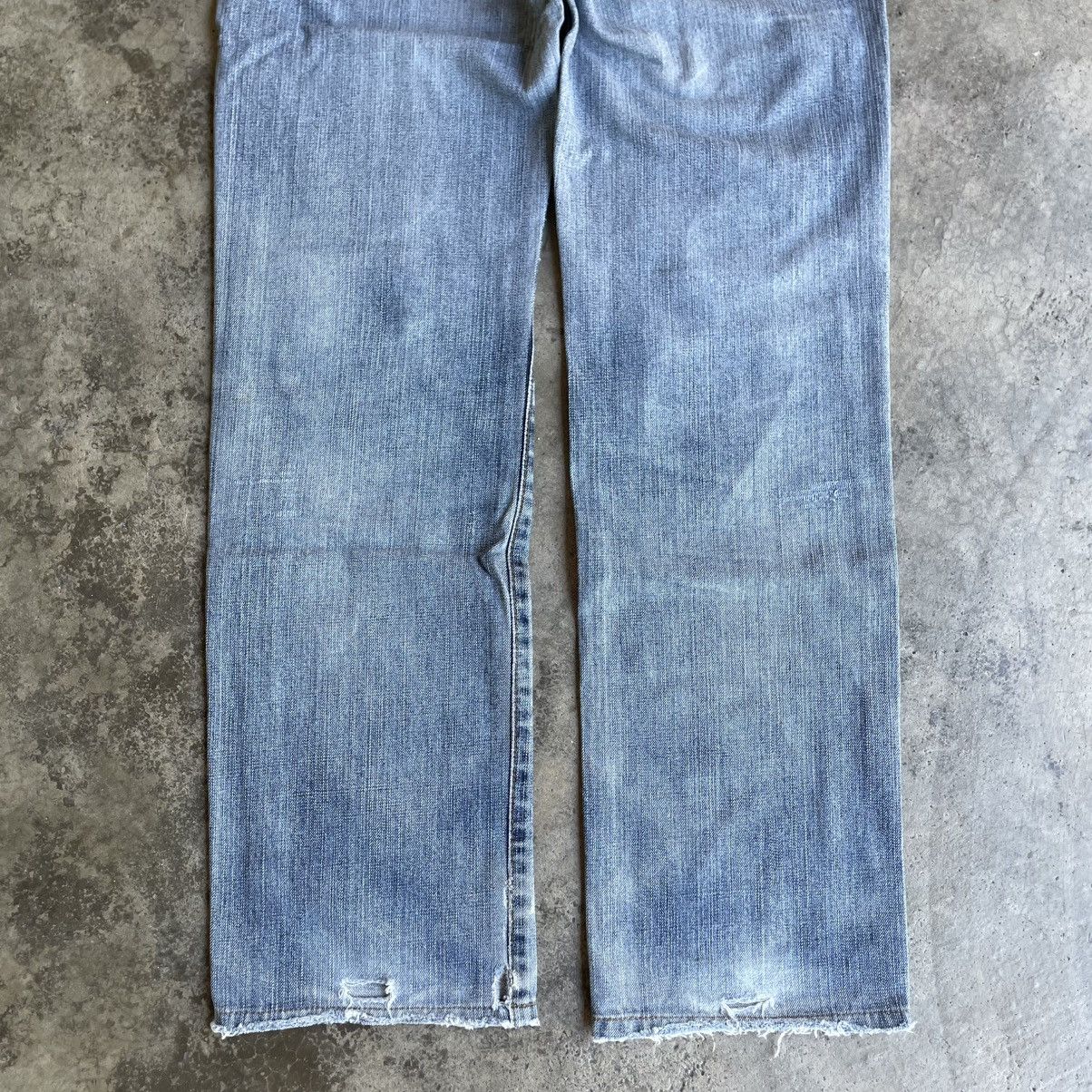 Edwin 🔥Vintage Edwin 503 Stoned Washed Ripped Distress Denim Jeans Size US 30 / EU 46 - 6 Thumbnail