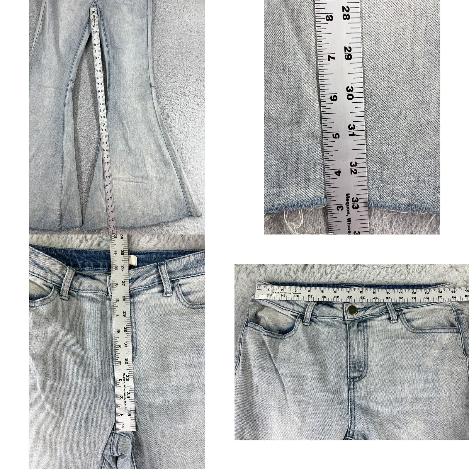 Vintage Vintage Earl Jean Flared Jeans Women’s Large Cotton Blend Blue 80s 90s Retro Denim Size 36" / US 14 / IT 50 - 8 Thumbnail