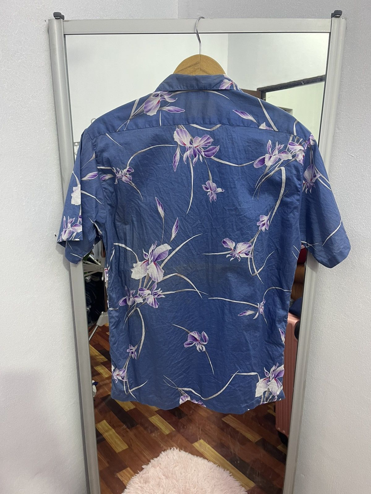 Vintage Vintage Otaheite Aloha Orchid Shirt Blue XS Made USA Size US XS / EU 42 / 0 - 6 Thumbnail