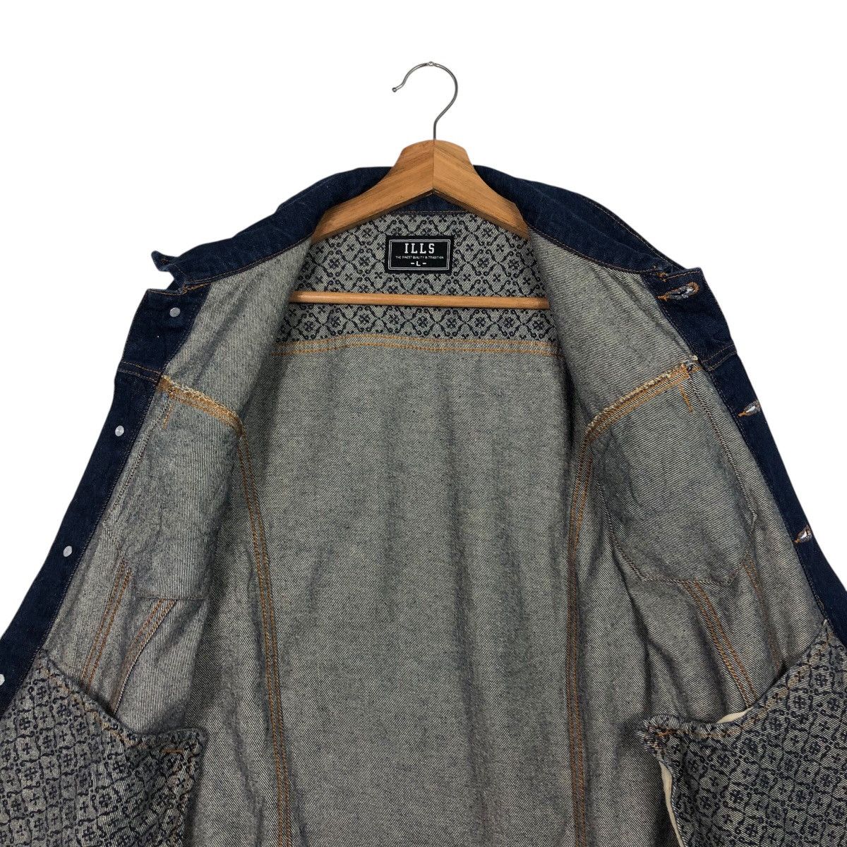 Japanese Brand 📌Vintage Denim Trucker Jacket ILLS Japan Issey Miyake Size US L / EU 52-54 / 3 - 16 Thumbnail