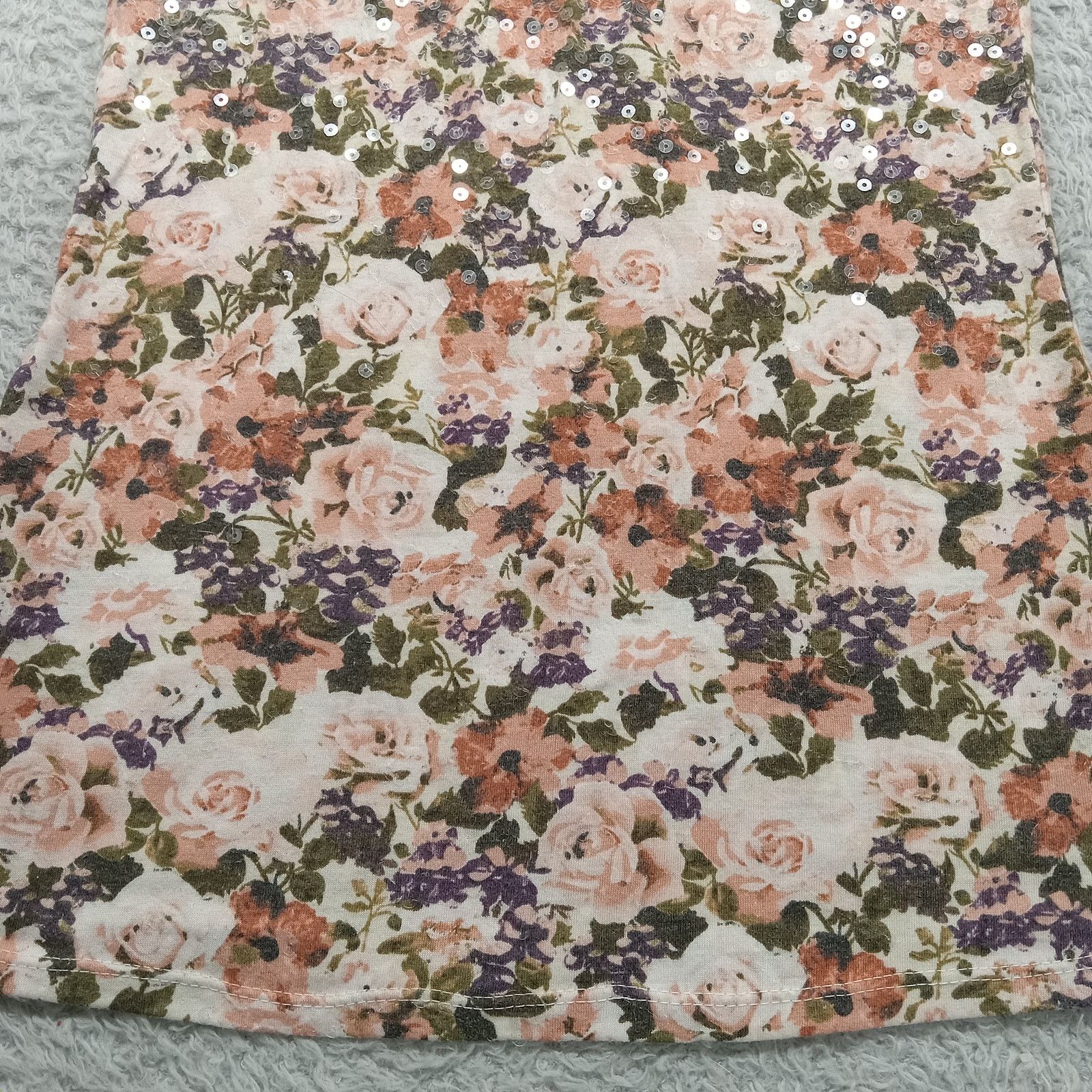 & Other Stories Rue 21 Sequin Top S Womens Sleeveless Floral Polyester Blend Size S / US 4 / IT 40 - 6 Thumbnail