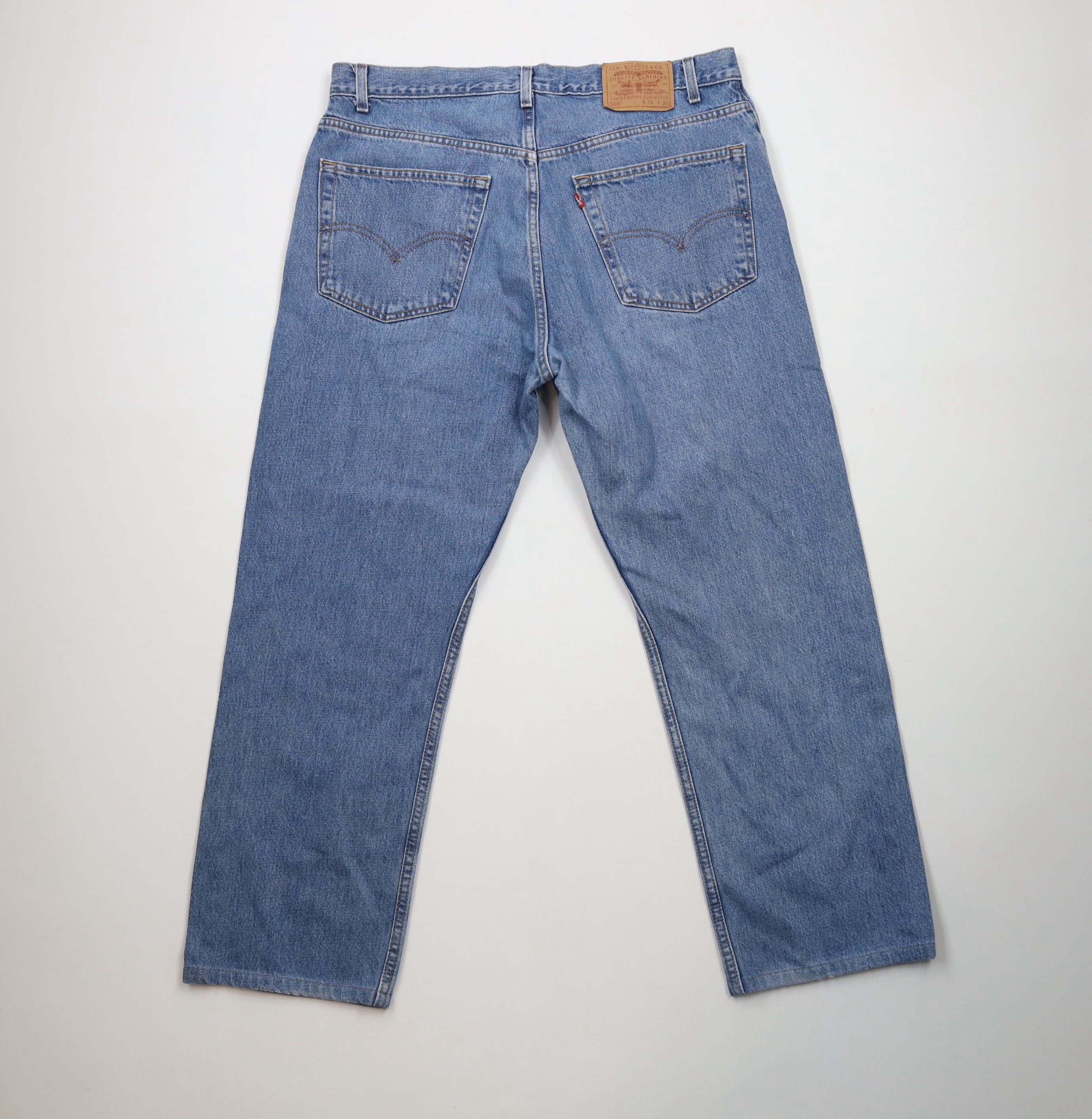Levi's × Vintage Vintage 90s Levis 505 Regular Fit Denim Jeans Blue USA Size US 36 / EU 52 - 11 Thumbnail