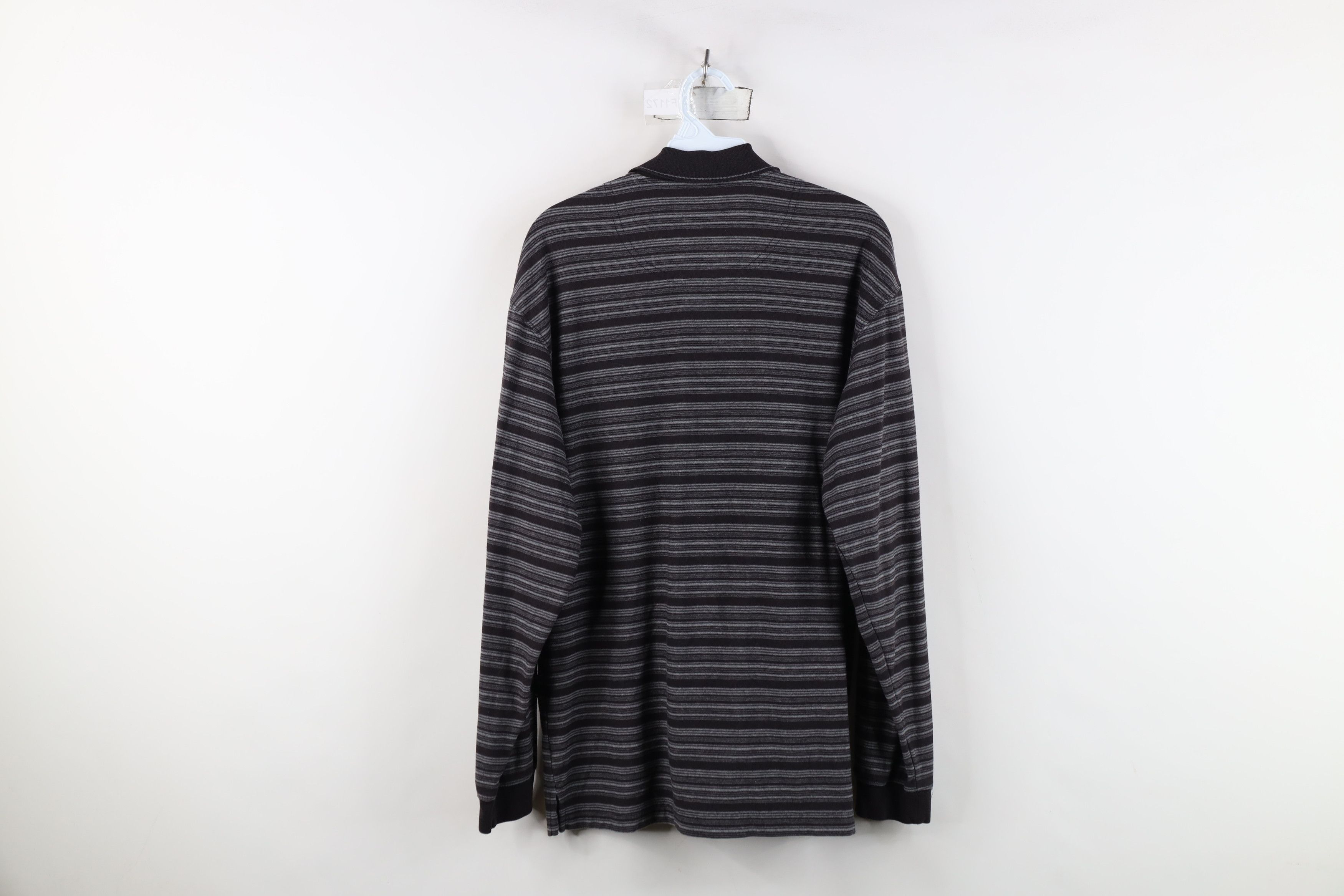 Vintage Vintage 90s Streetwear Striped Knit Long Sleeve Polo Shirt Size US M / EU 48-50 / 2 - 10 Thumbnail