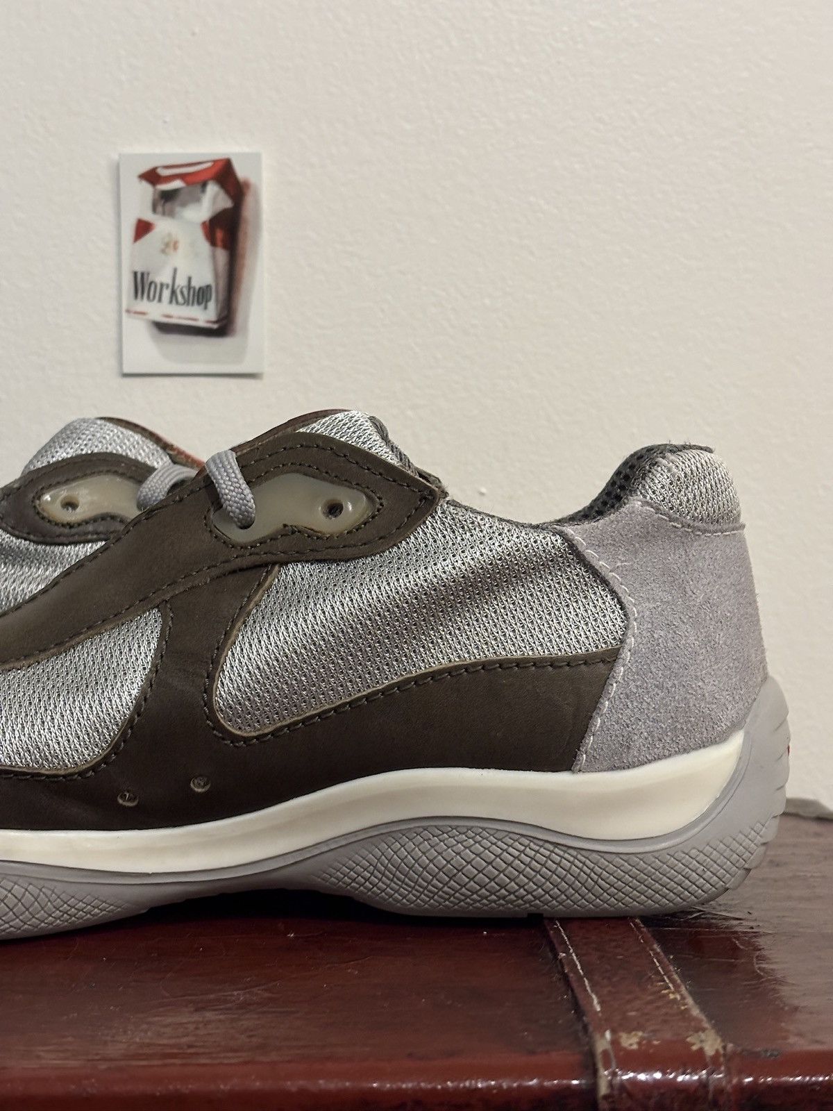 Prada Prada Olive Green Leather Americas Cups Size US 11 / EU 44 - 18 Thumbnail