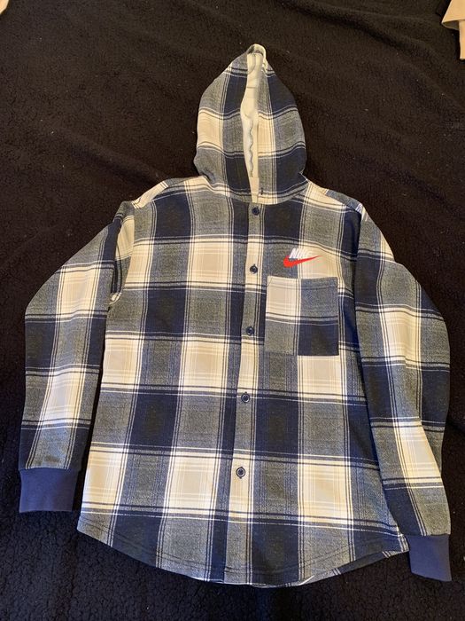 Supreme Supreme x Nike Plaid Hooded Sweatshirt FW18 | Grailed