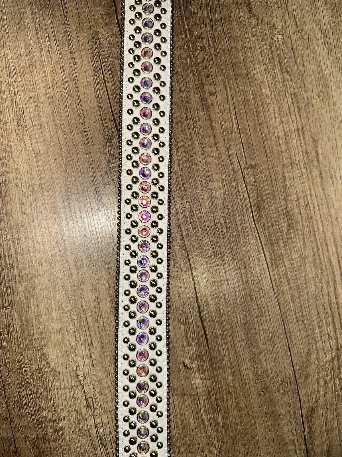 B.B. Simon B.B. Simon 'White Magic' Full Iridescent Crystal Belt Size 40 - 9 Thumbnail