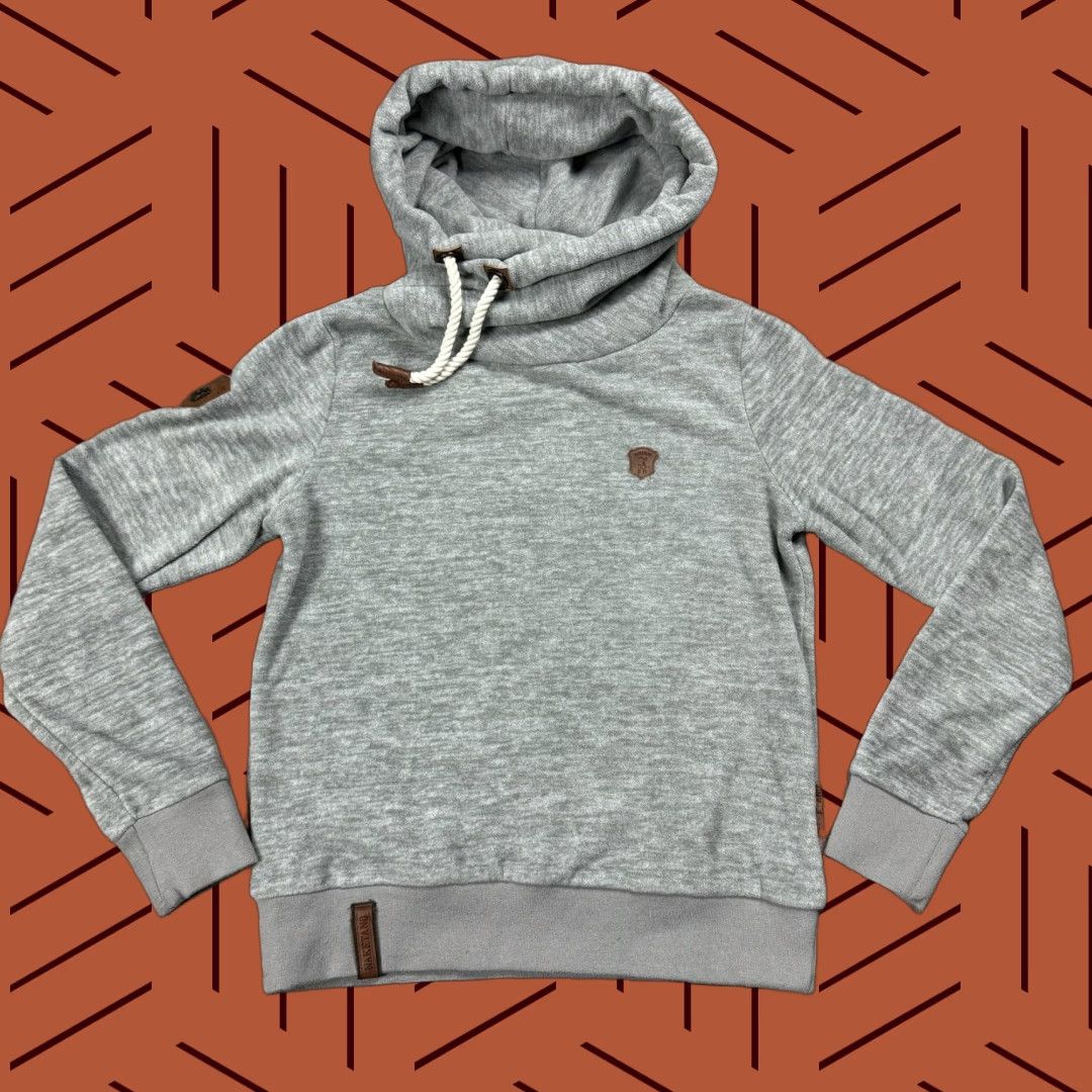 Vintage VINTAGE NAKETANO GLITZERMUSHI GRAY MELANGE FLEECE HOODIE SWEATSHIRT WOMENS LARGE L Size L / US 10 / IT 46 - 1 Thumbnail
