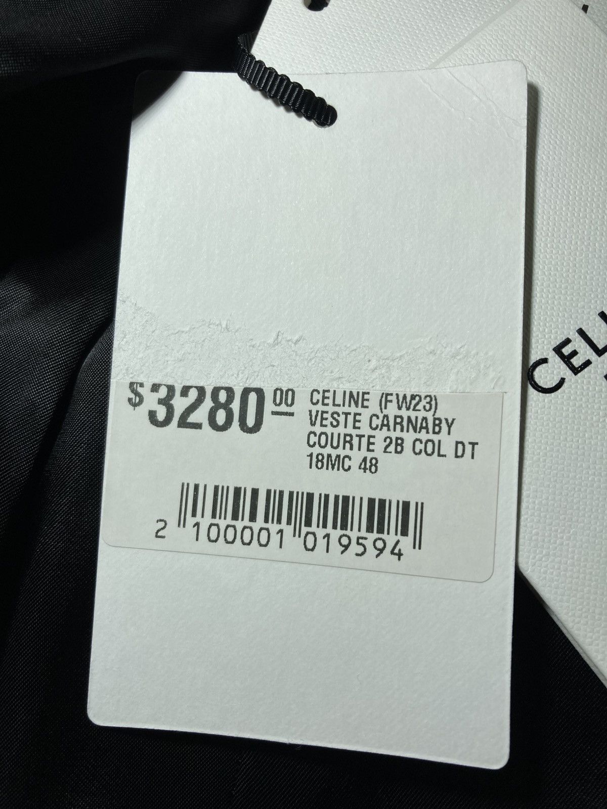 Celine New AW23 Celine Striped Carnaby 2B Jacket 48 Chocolate Hedi Size 48S - 8 Thumbnail
