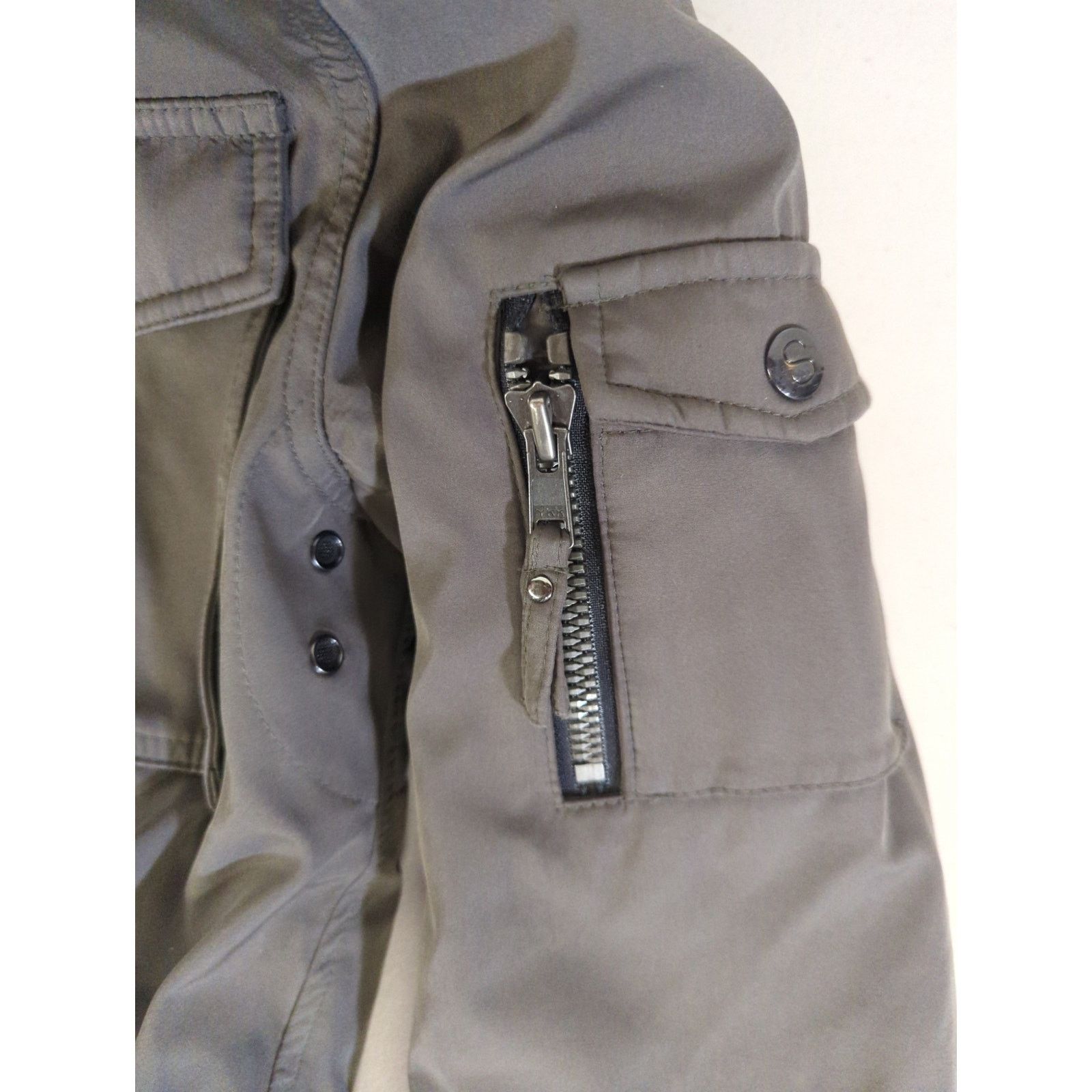 Other S13 Sz Med M Olive Green Faux Fur Hood Utility Jacket Parka Size M / US 6-8 / IT 42-44 - 6 Thumbnail