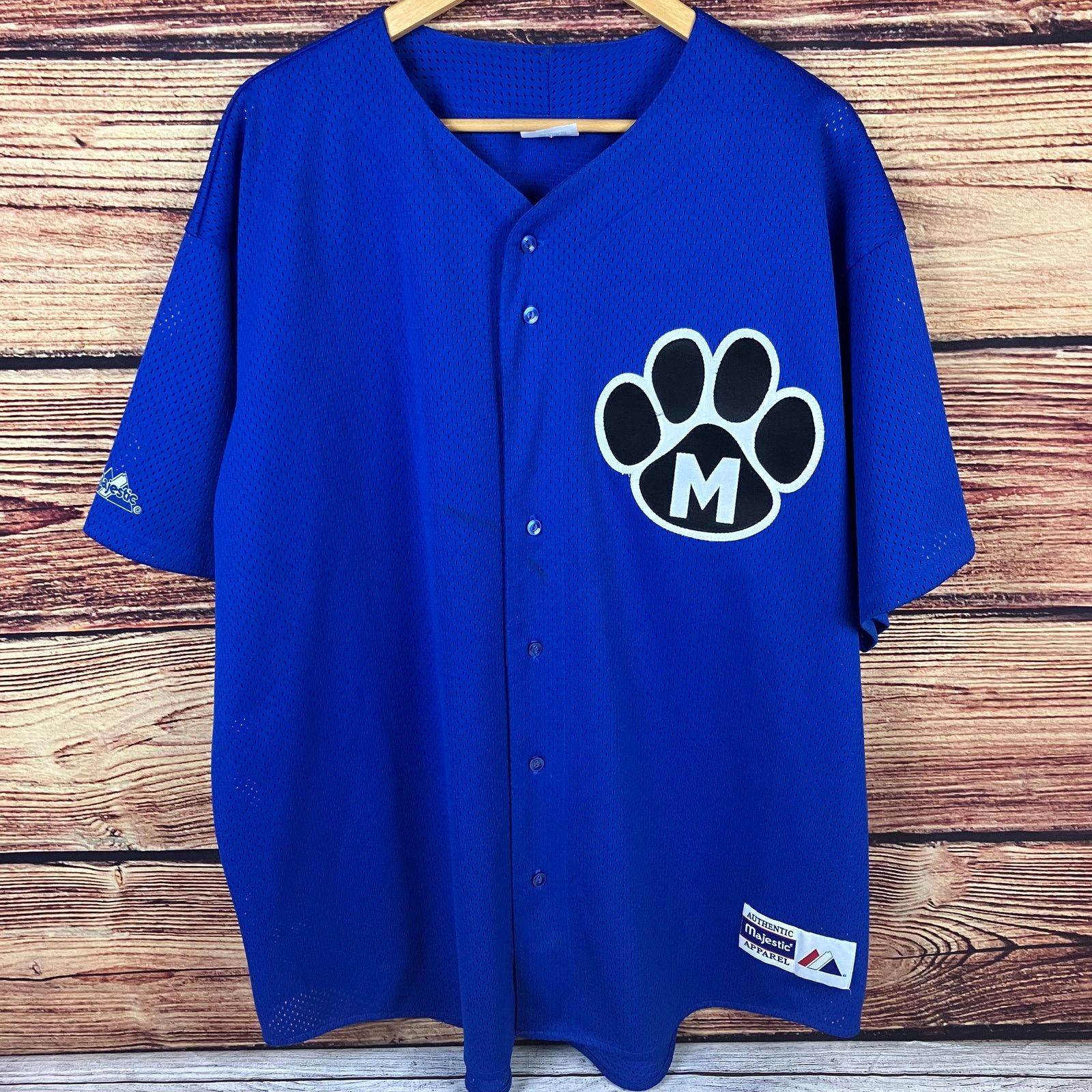 Majestic × Vintage Vintage 1990s Memphis Tigers NCAA College Baseball Jersey Size US XXL / EU 58 / 5 - 2 Thumbnail