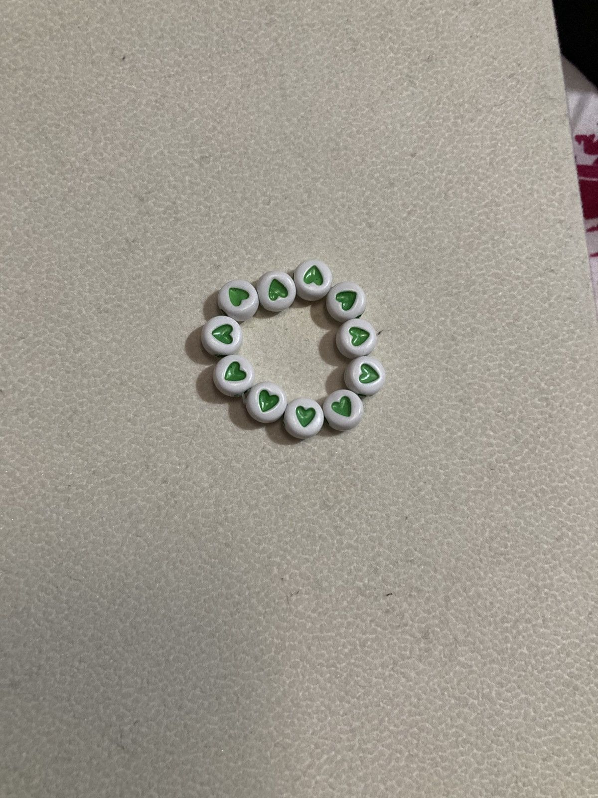Other Green hearts beaded ring Size ONE SIZE - 1 Preview