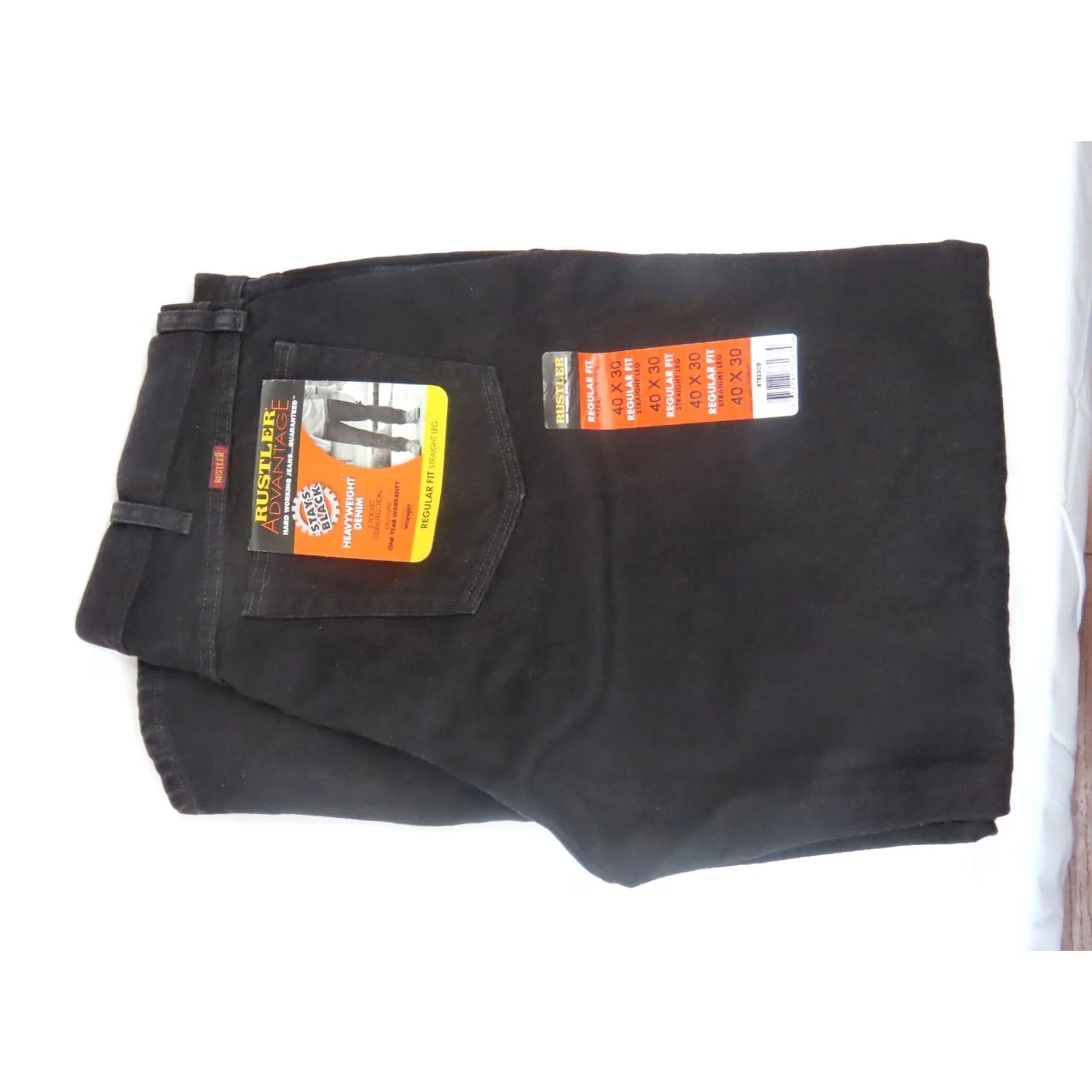 Vintage Rustler Jeans Regular Fit Boot Jean 40x30 Zipper Fly Blue Cotton Denim Men Regular Fit Boots Jean Zipper 40 Mens Size US 40 / EU 56 - 4 Thumbnail