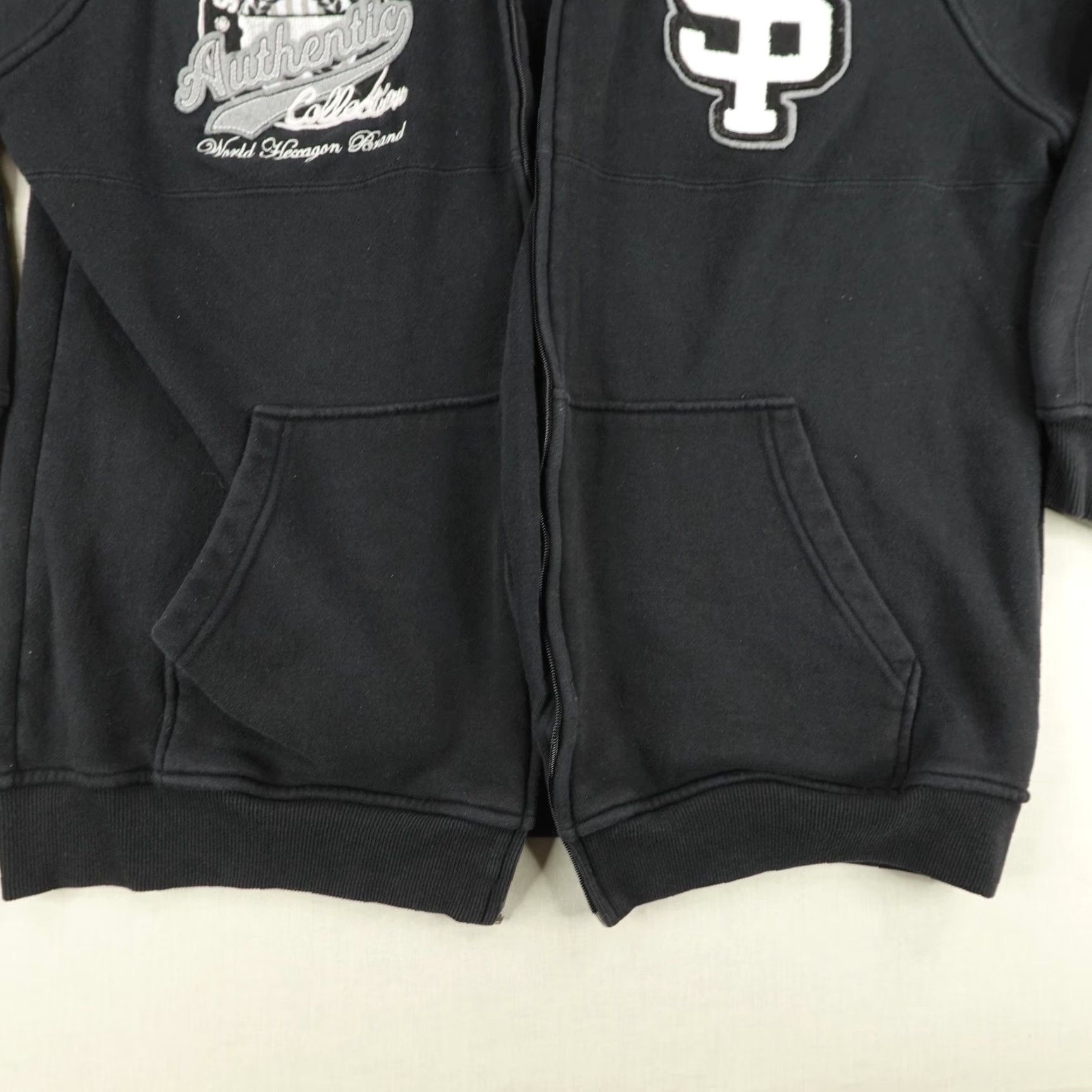 Southpole Vintage Southpole Hoodie Men Large Black Thermal Sweatshirt Jacket Hip Hop Y2K ^ Size US L / EU 52-54 / 3 - 4 Thumbnail