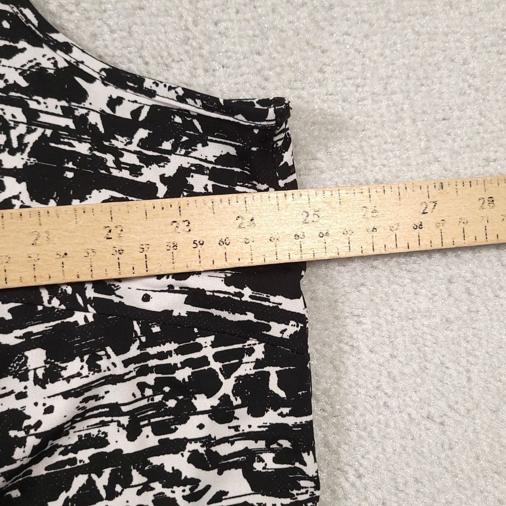 Vintage Catherines Womens Tank Top Blouse Black White Sleeveless Scoop Neck Size 2X Plus Size XXL / US 16-18 / IT 52-54 - 4 Thumbnail