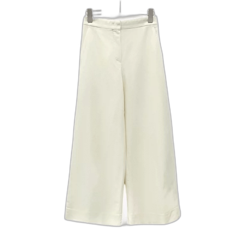 Max Mara Maxmara Cream Wide Leg Casual Trousers Size 38" / US 16 / IT 52 - 1 Thumbnail